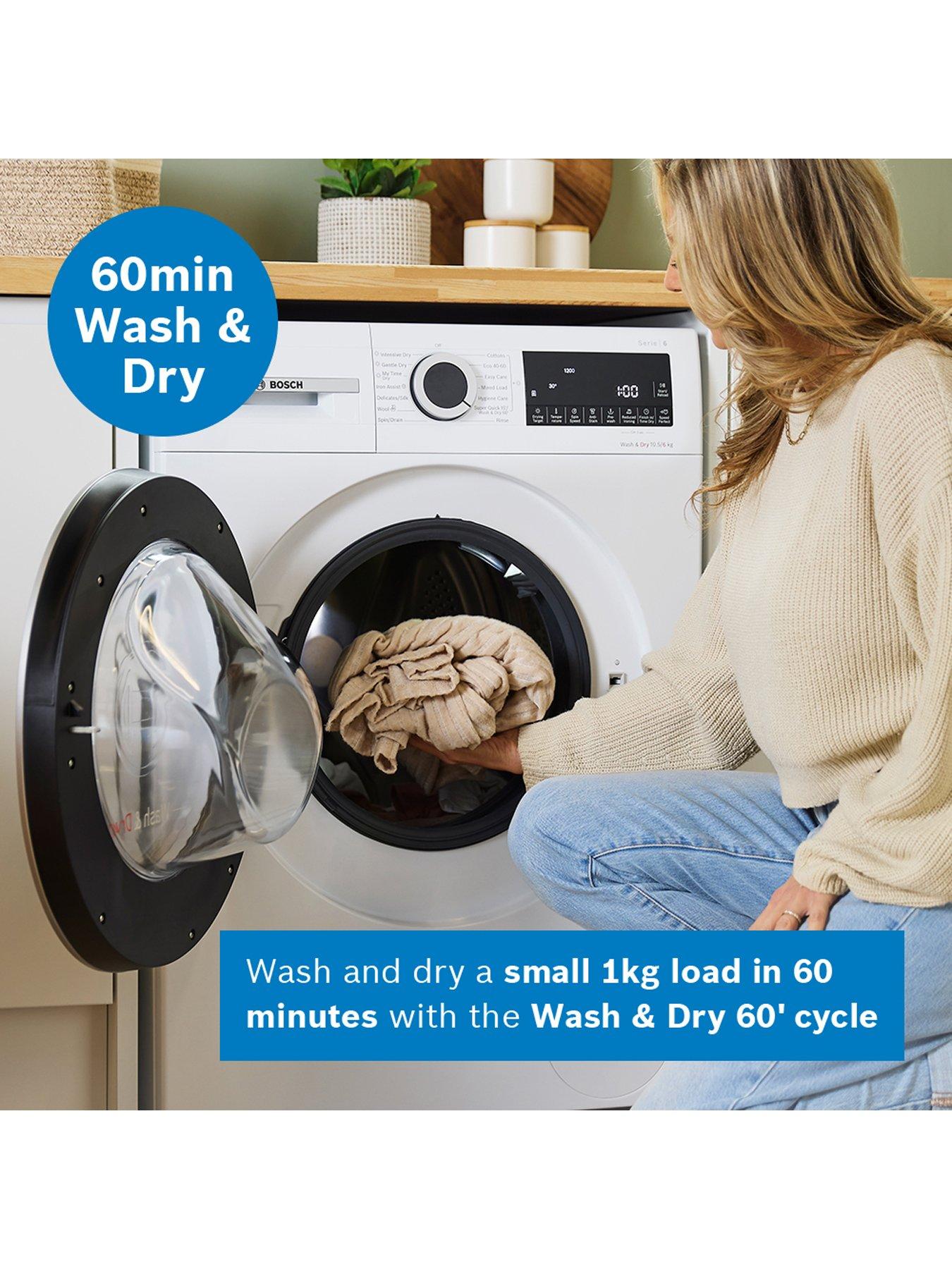 Image 3 of 8 of Bosch Series 6 WNG25401GB 10.5kg Wash, 6kg Dry, Wash and Dry 60 minutes Washer Dryer - White - A Rated