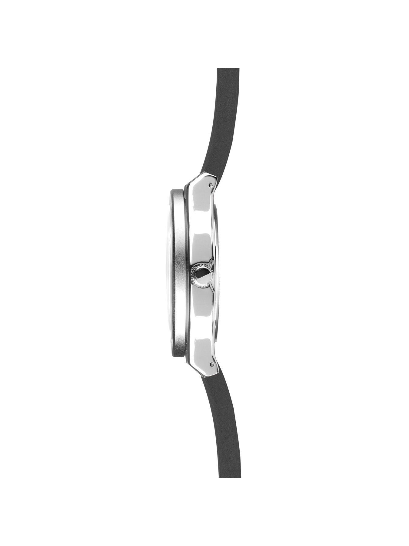Image 4 of 7 of Sekonda Mens Titan Black Silicone Strap with Black Dial Analogue Watch