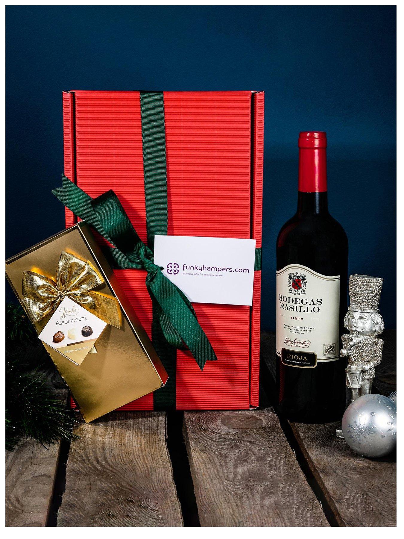 Christmas Red Wine And Belgian Chocolates Hamper