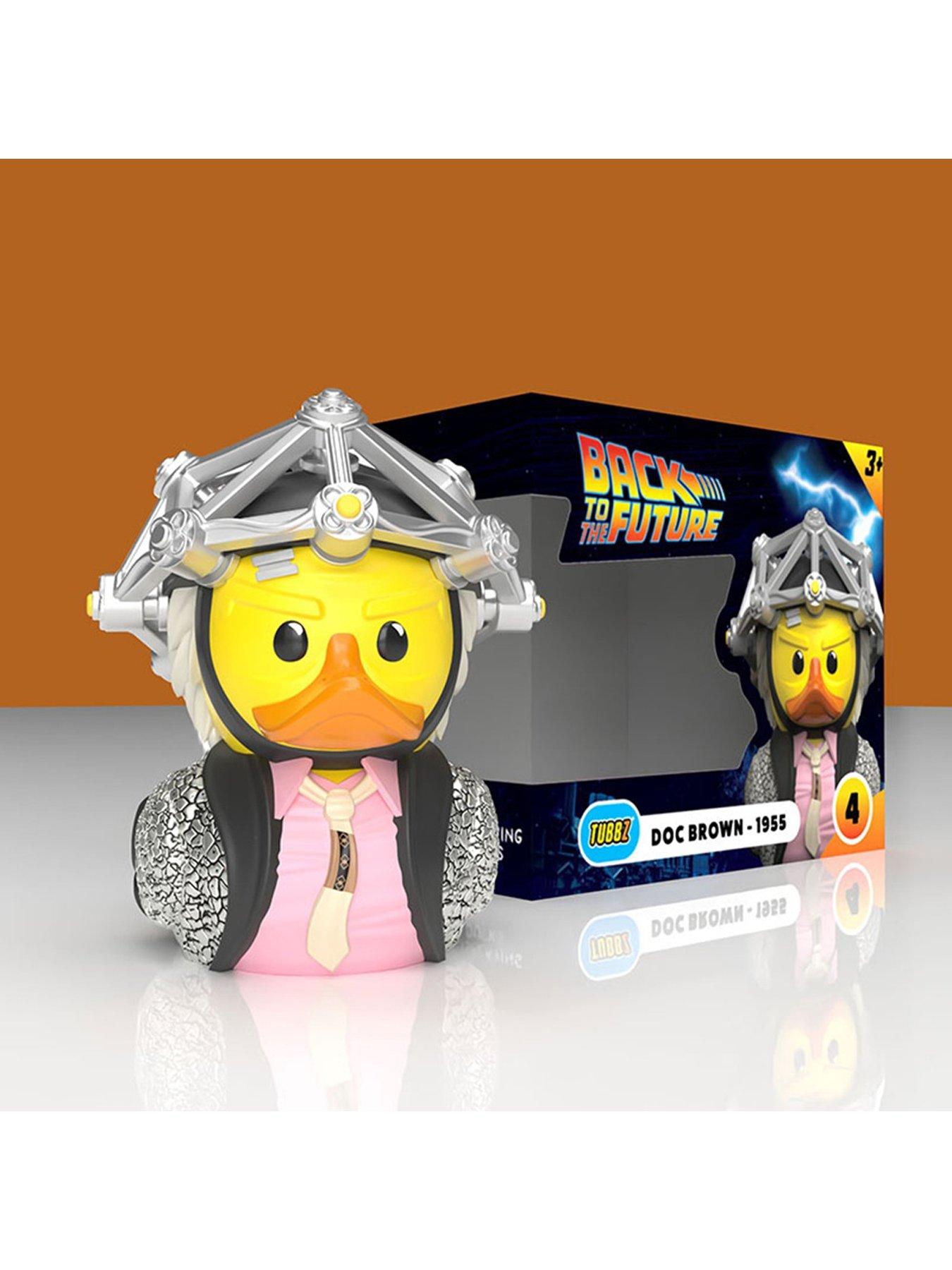  image of tubbz-back-to-the-futurenbspboxednbspdoc-brown-1955-tubbznbspcollectible-cosplaying-duck