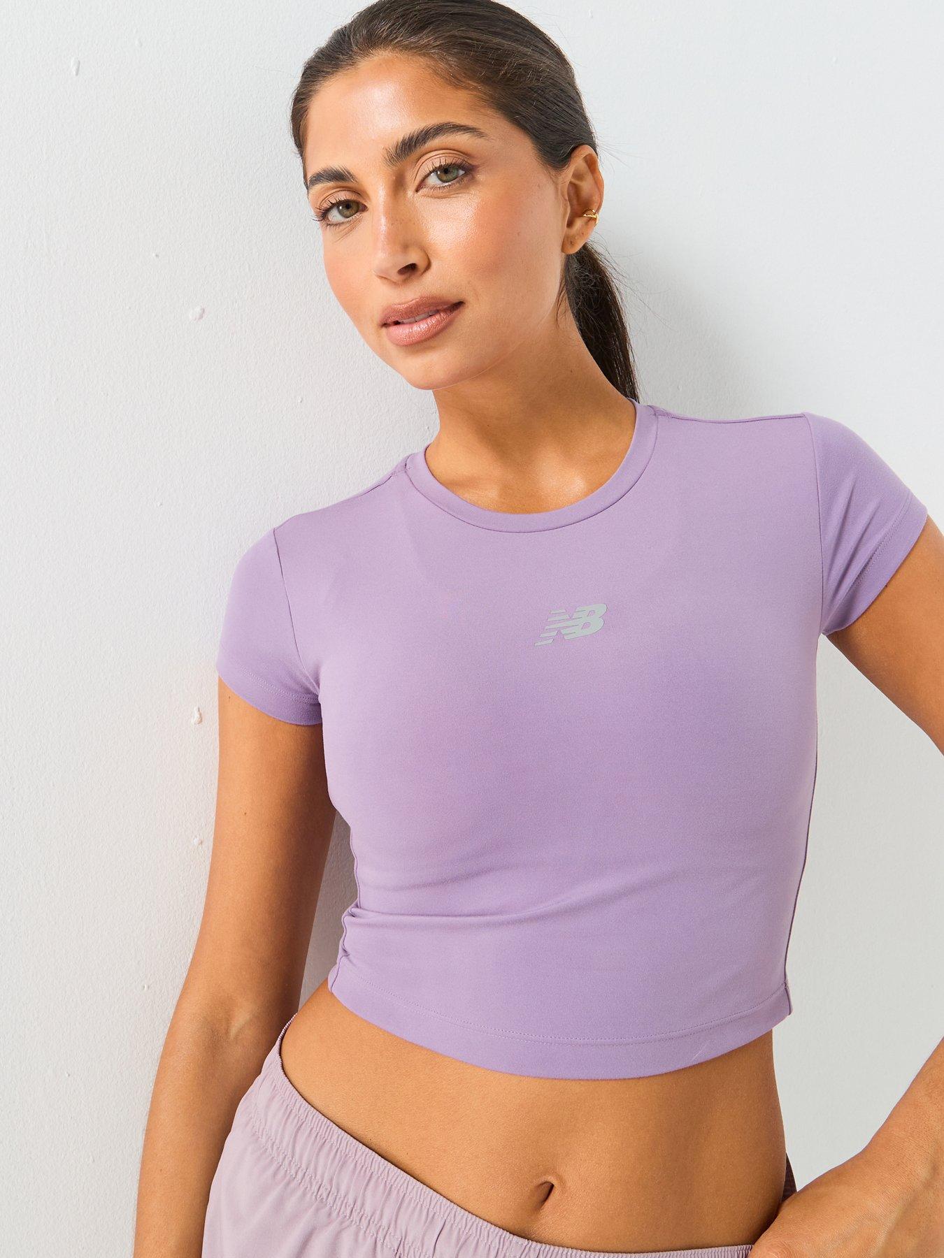 New Balance Womens Training Harmony Fitted T-Shirt - Purple