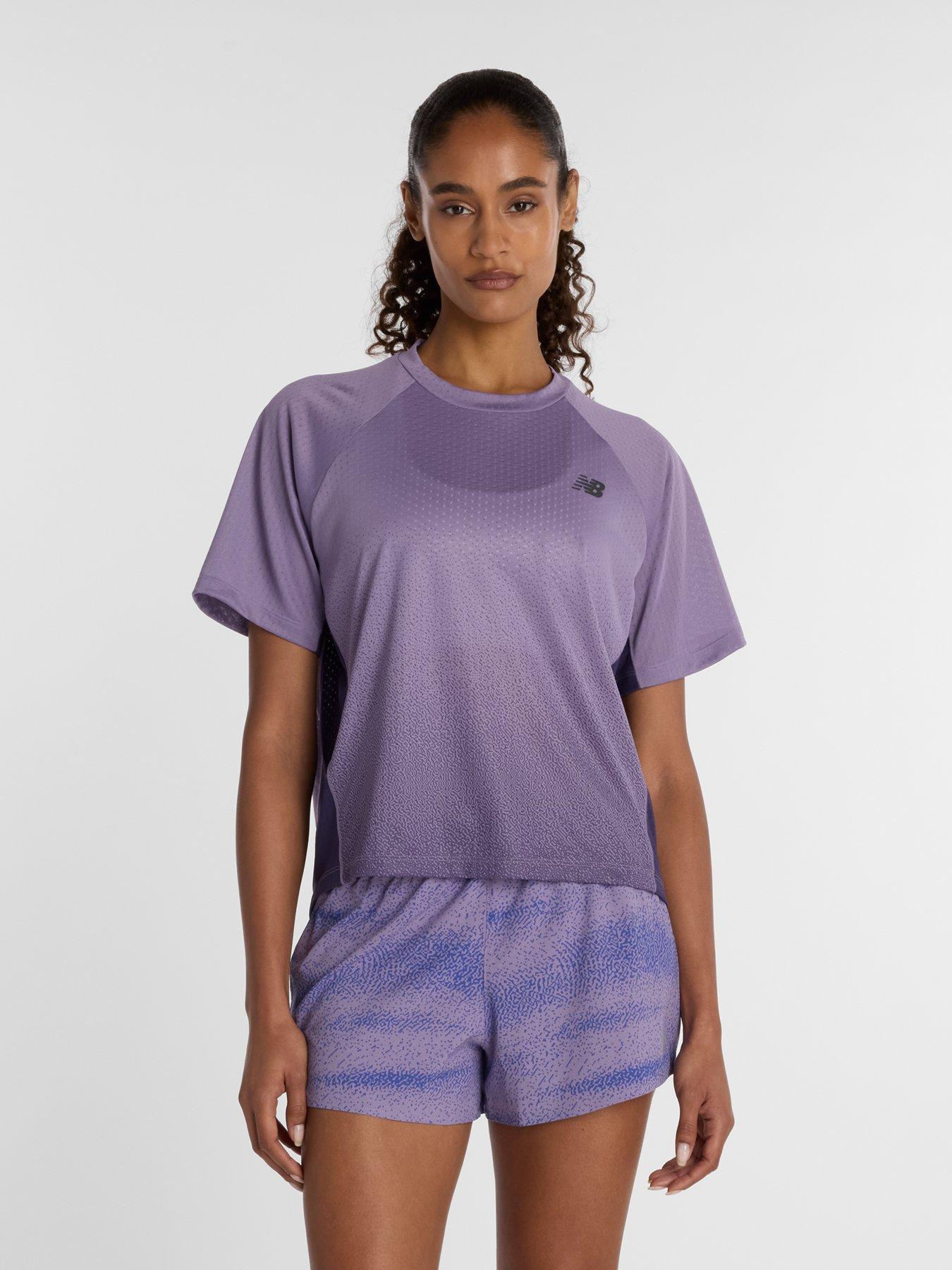 New Balance Womens Running Viz-Tech T-Shirt - Purple