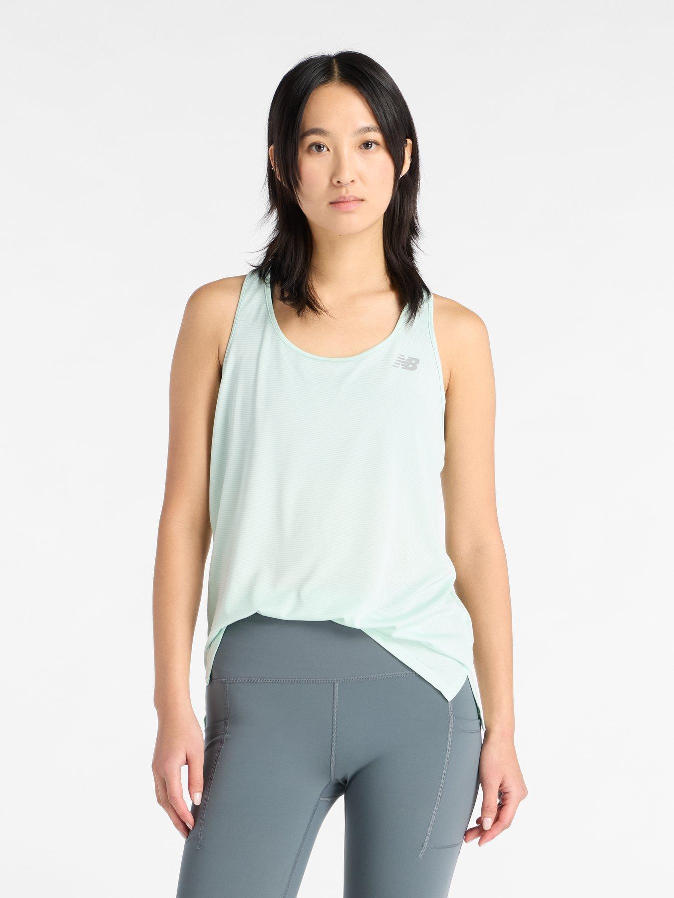 New Balance Womens Running Sport Essentials Tank - Green