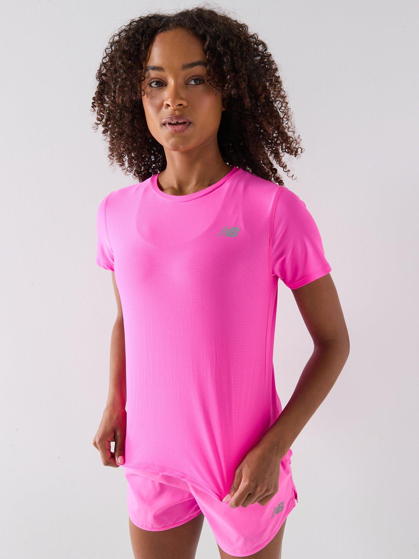 New Balance Womens Running Sport Essentials T-Shirt - Pink