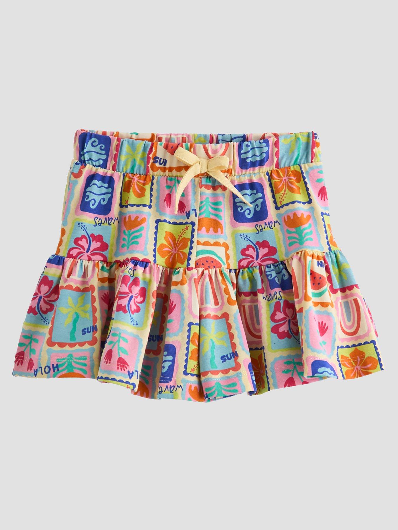 Image 3 of 5 of The Very Collection Girls 2 Pack Flared Shorts - Multi