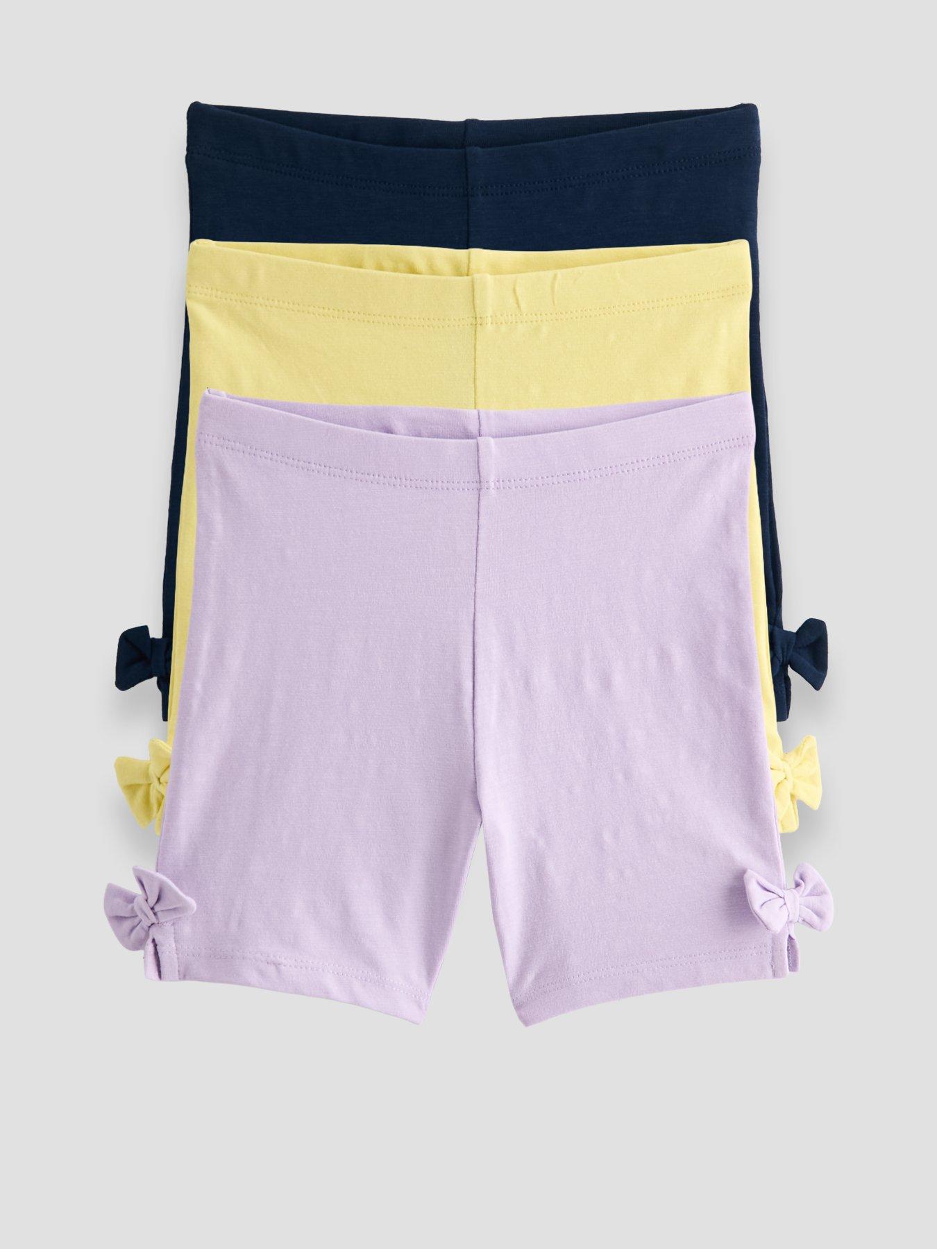 The Very Collection Girls 3 Pack Bow Cycling Shorts - Black