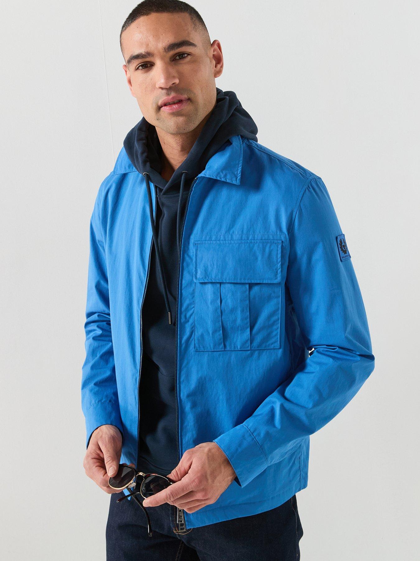 Belstaff Belstaff Cargo Cotton Zip Overshirt - Blue