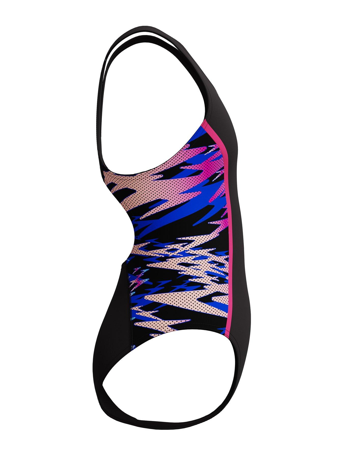 Image 3 of 5 of Speedo Girls Hyperboom Splice Muscleback One Piece - Dark Grey