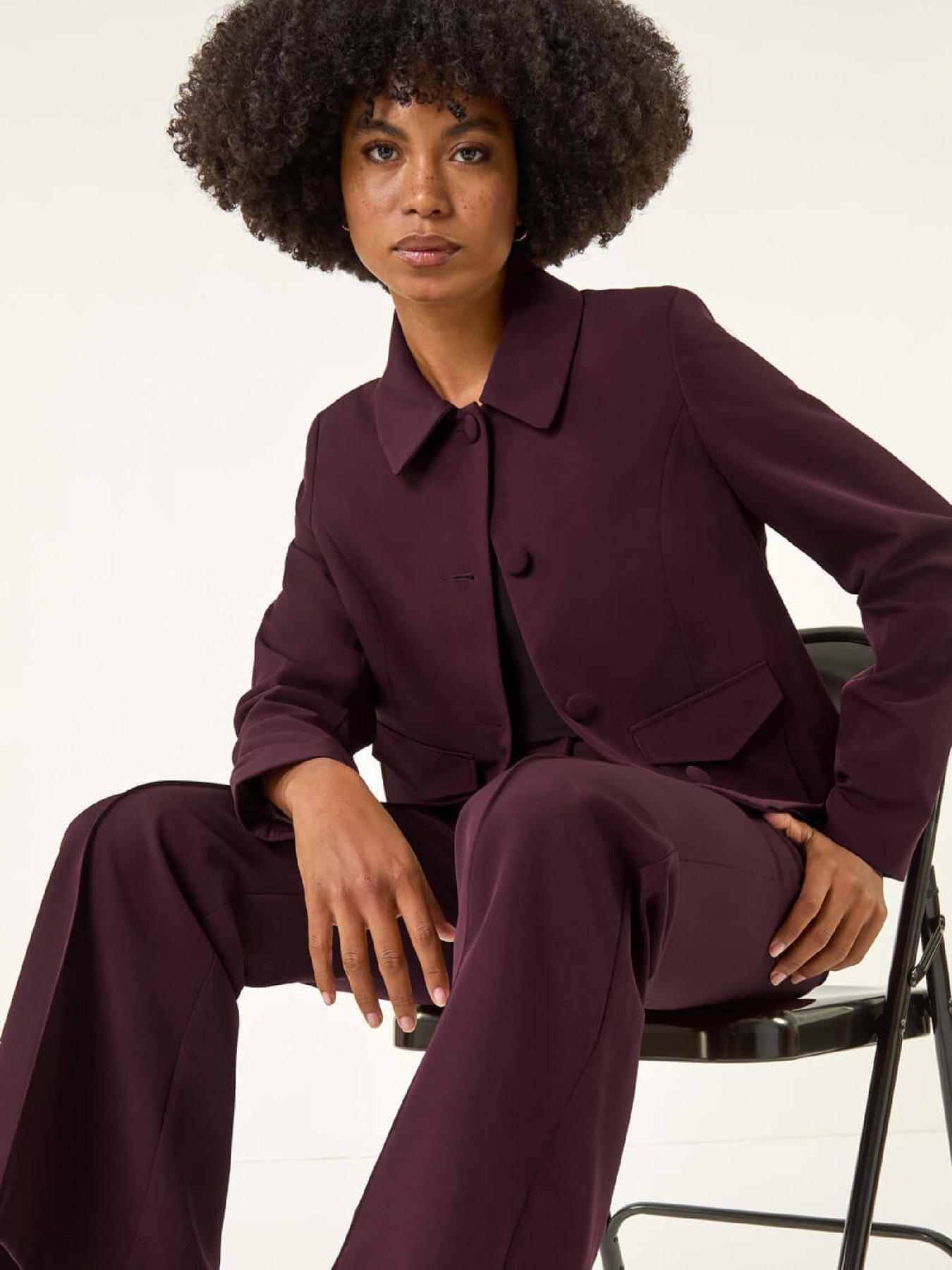  image of roman-smart-buttoned-pocket-jacket-burgundy