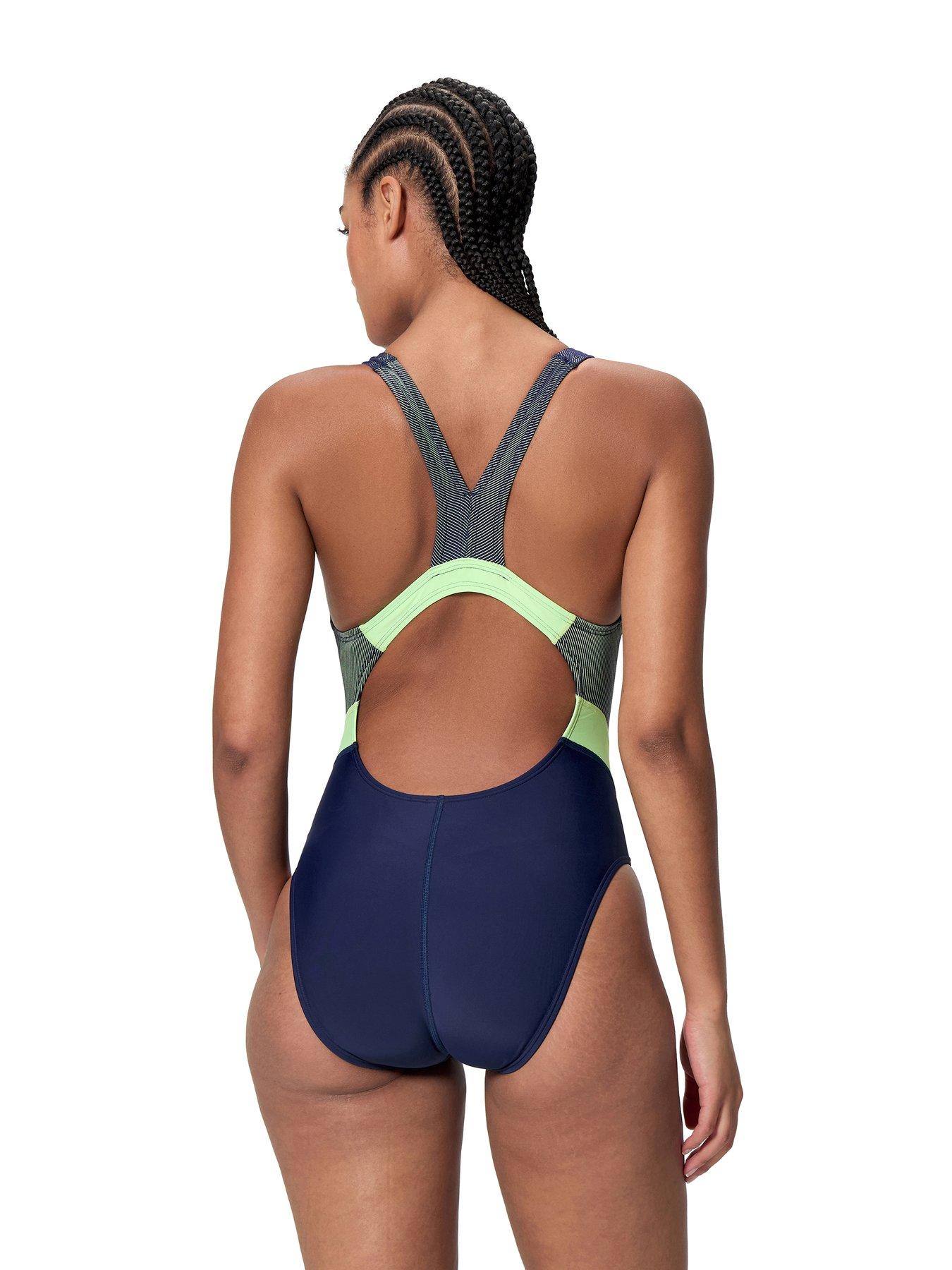  image of speedo-womens-quantum-rib-splice-one-piece-blue