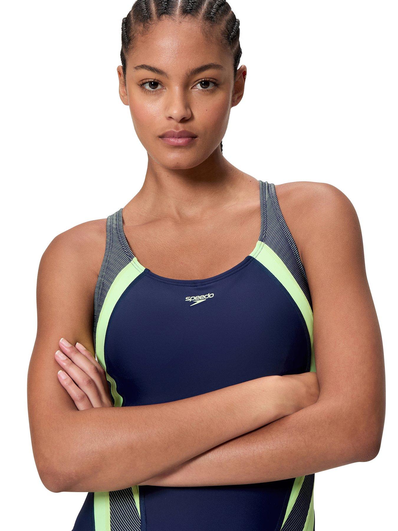  image of speedo-womens-quantum-rib-splice-one-piece-blue
