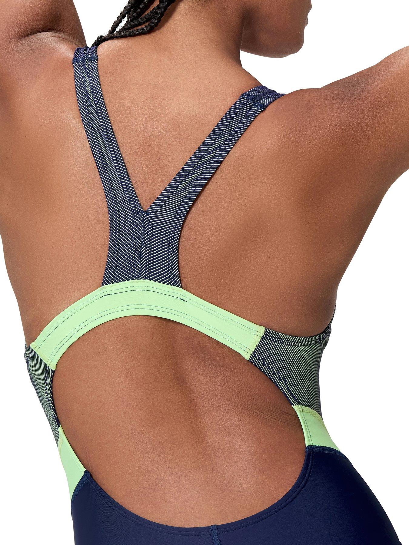  image of speedo-womens-quantum-rib-splice-one-piece-blue