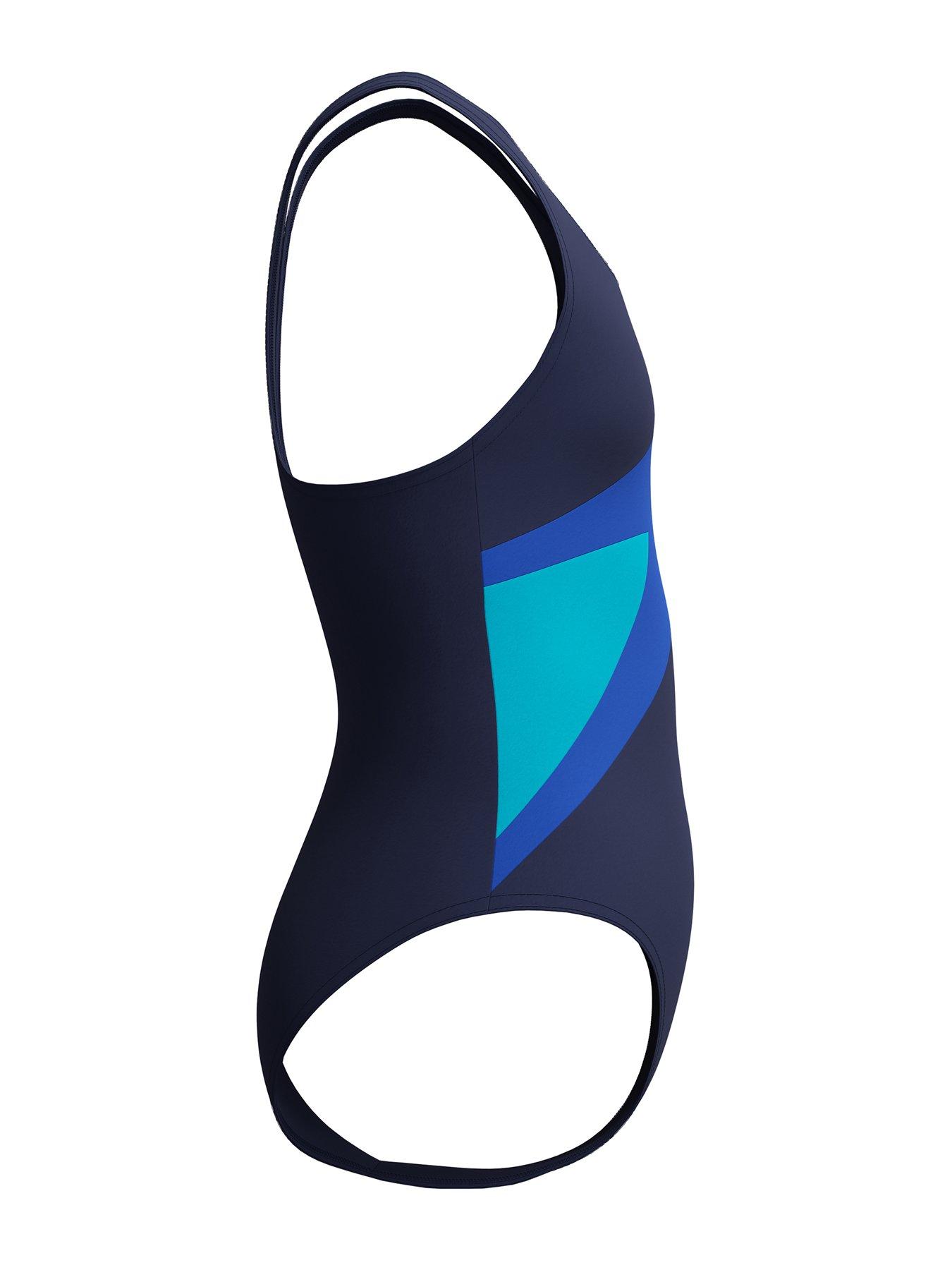Image 3 of 6 of Speedo Girls Hyperboom Butterfly Back One Piece Swimsuit&nbsp;- Blue