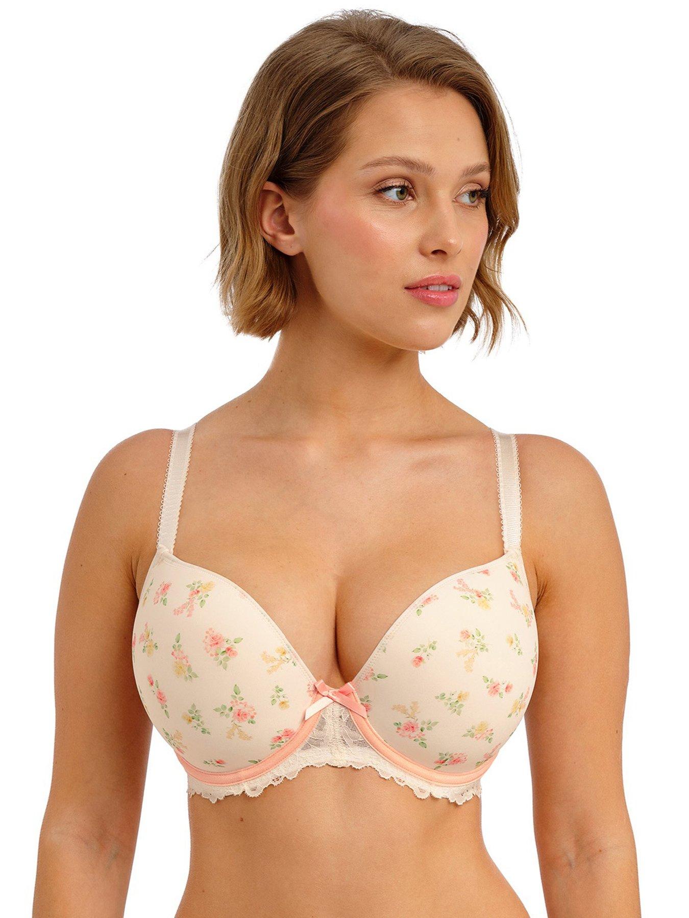 Freya Cherish Me Underwire Moulded Plunge T-Shirt Bra - Rose