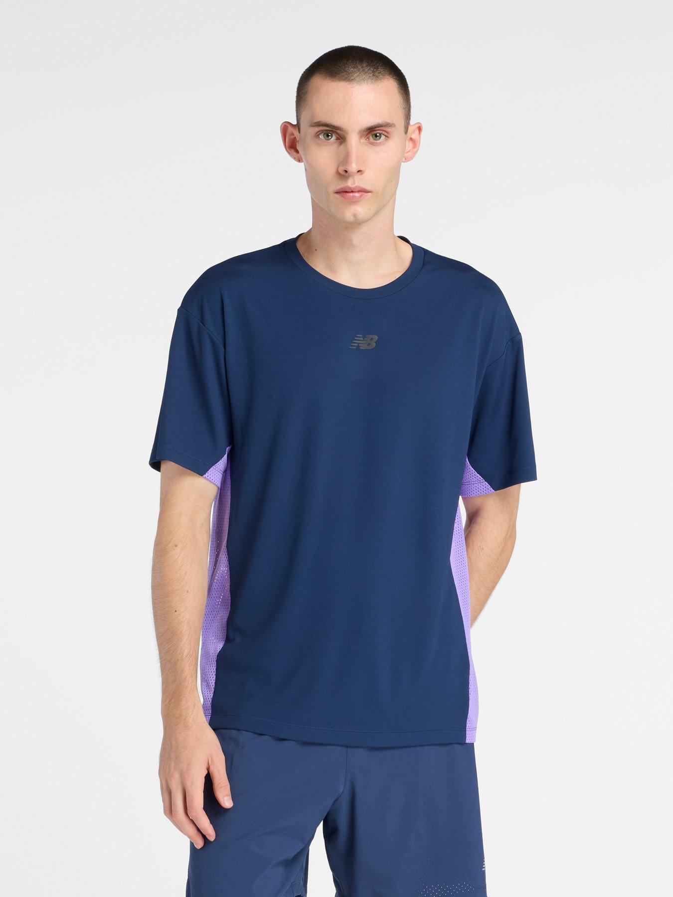 New Balance Mens Running Fast Days T-shirt Navy