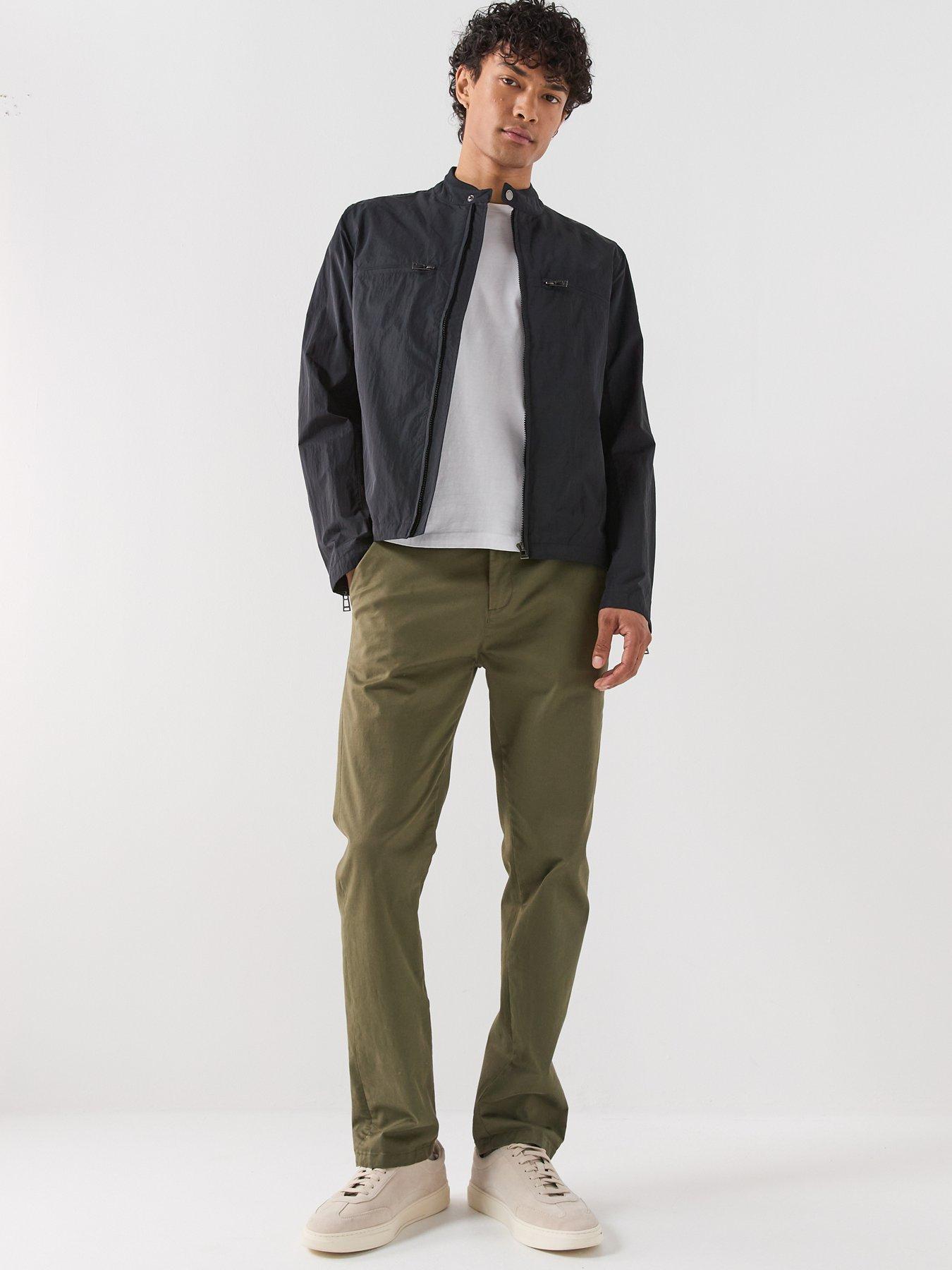  image of belstaff-grid-nylon-moto-biker-jacket-black