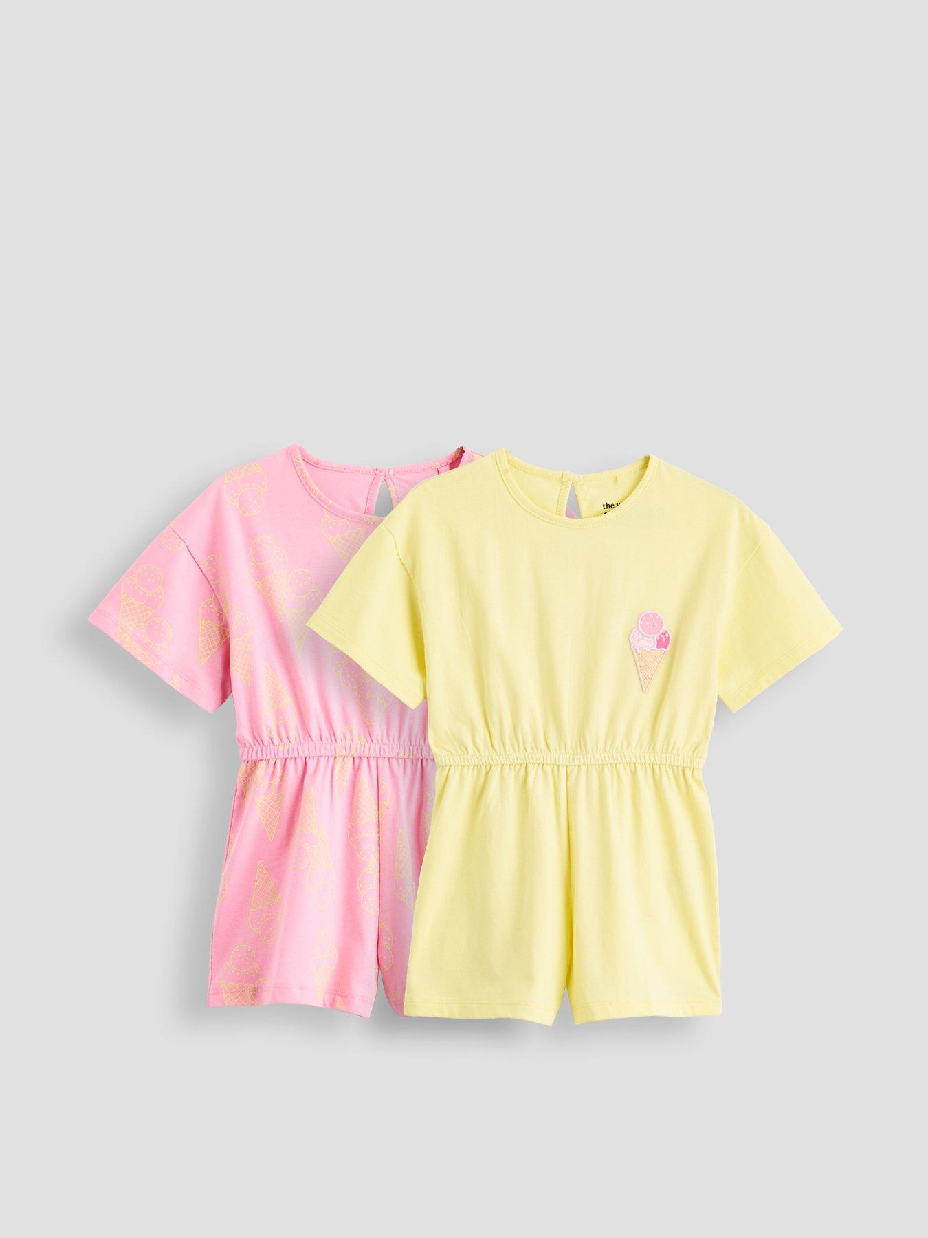 The Very Collection Girls 2 Pack Playsuits - Multi