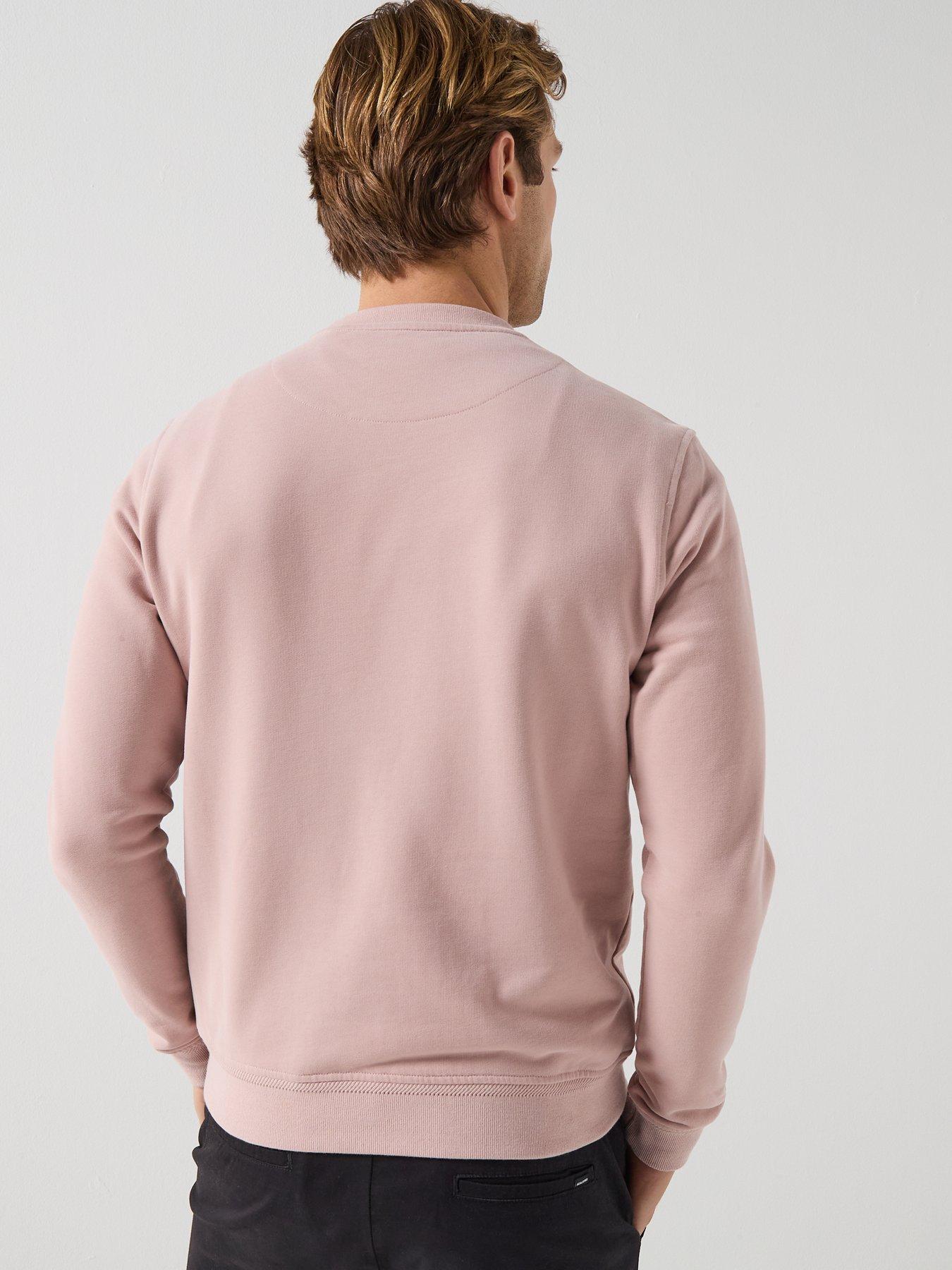 stillFront image of belstaff-left-chest-patch-logo-crew-sweatshirt-pink