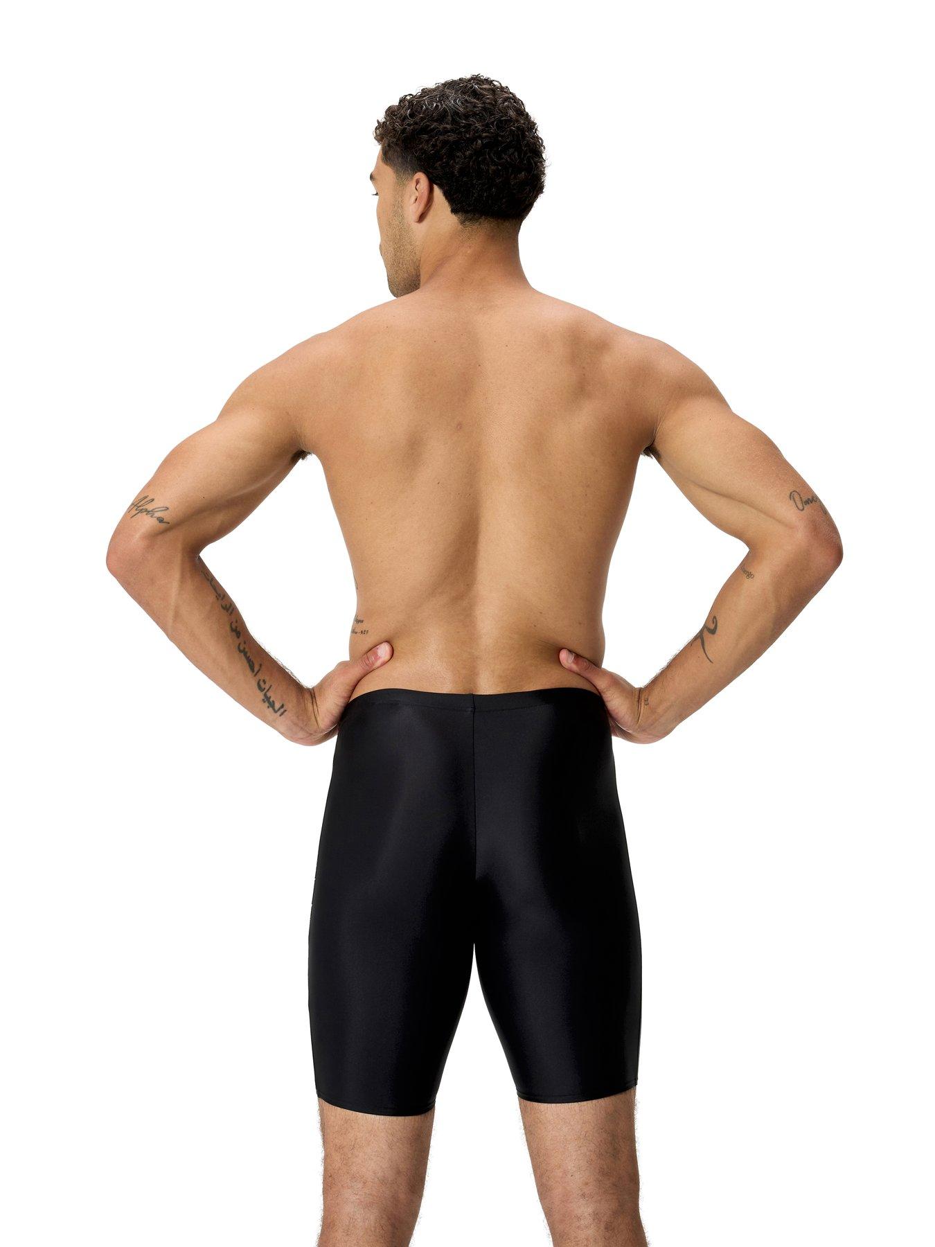  image of speedo-mens-medley-logo-jammer-dark-grey