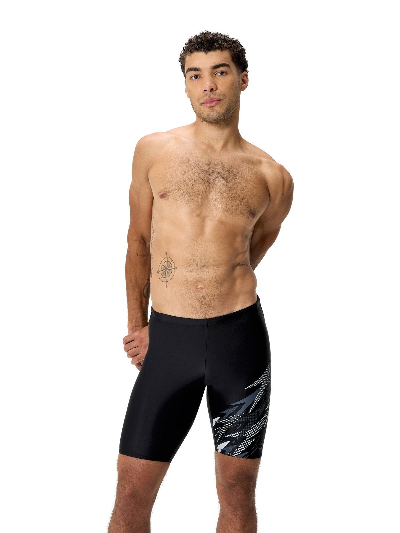  image of speedo-mens-medley-logo-jammer-dark-grey