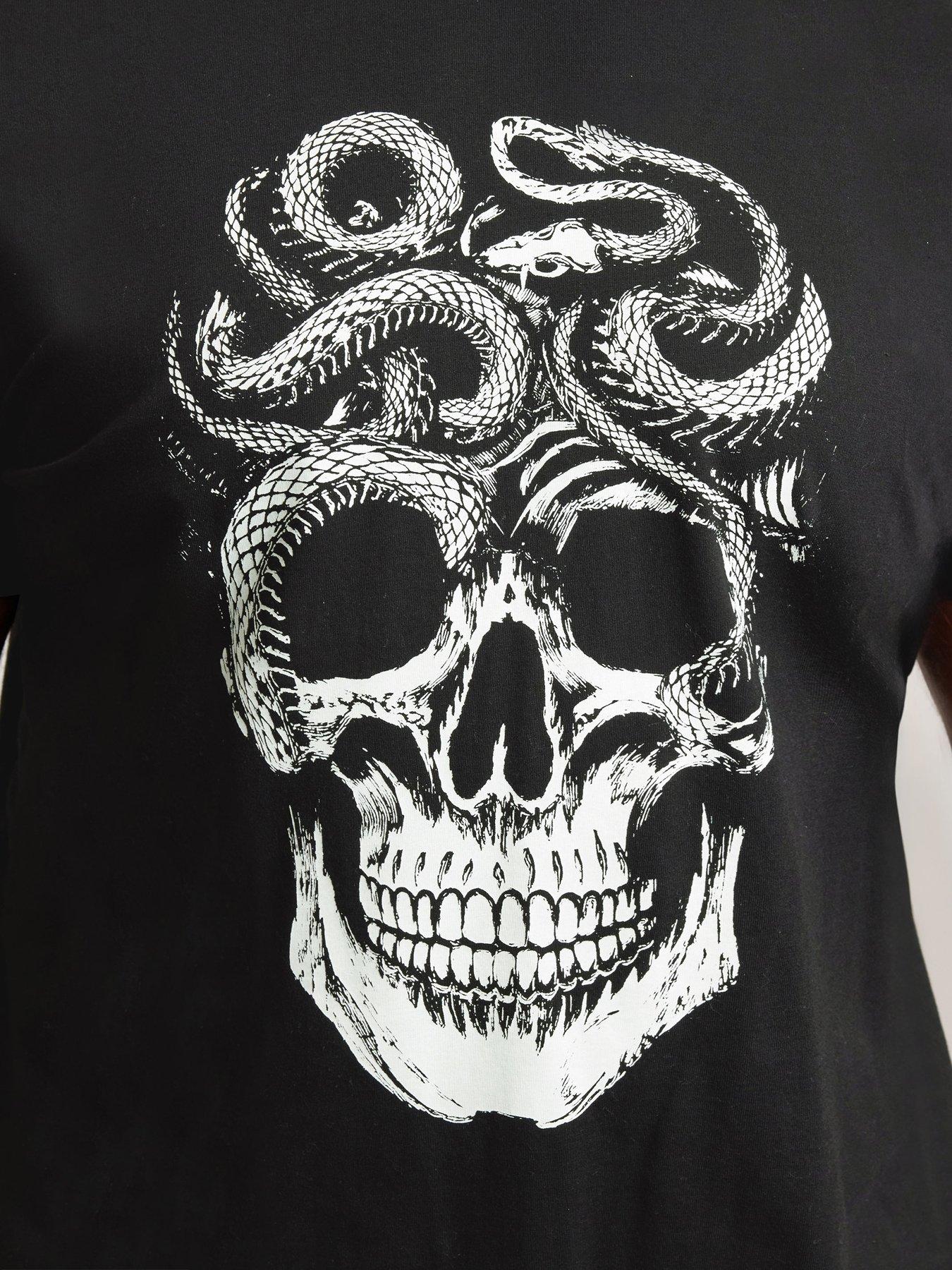 Image 4 of 6 of BadRhino Skull &amp; Snake T-Shirt - Black