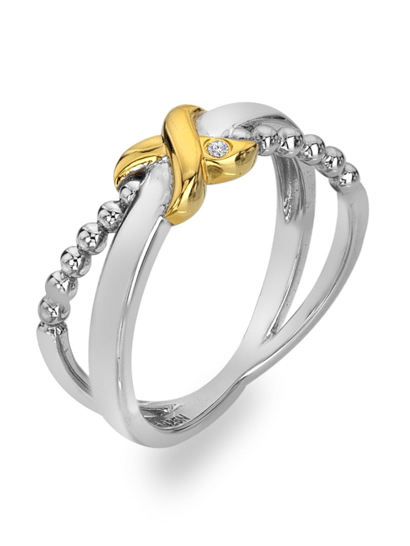 Hot Diamonds Coupled Two Tone Ring