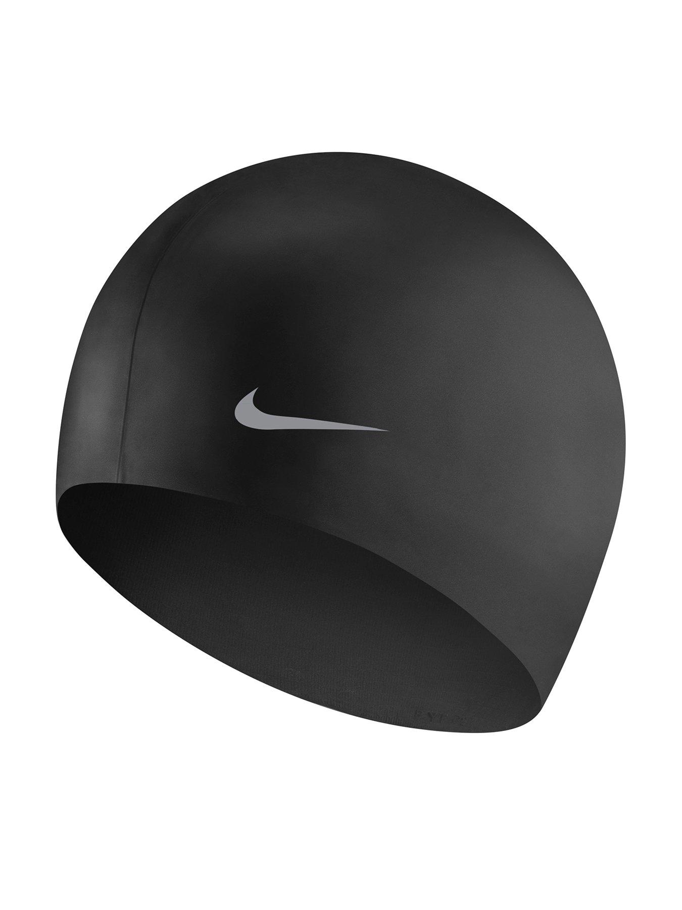 Image 1 of 1 of Nike Kids Unisex Solid Silicone Swim Cap - Black