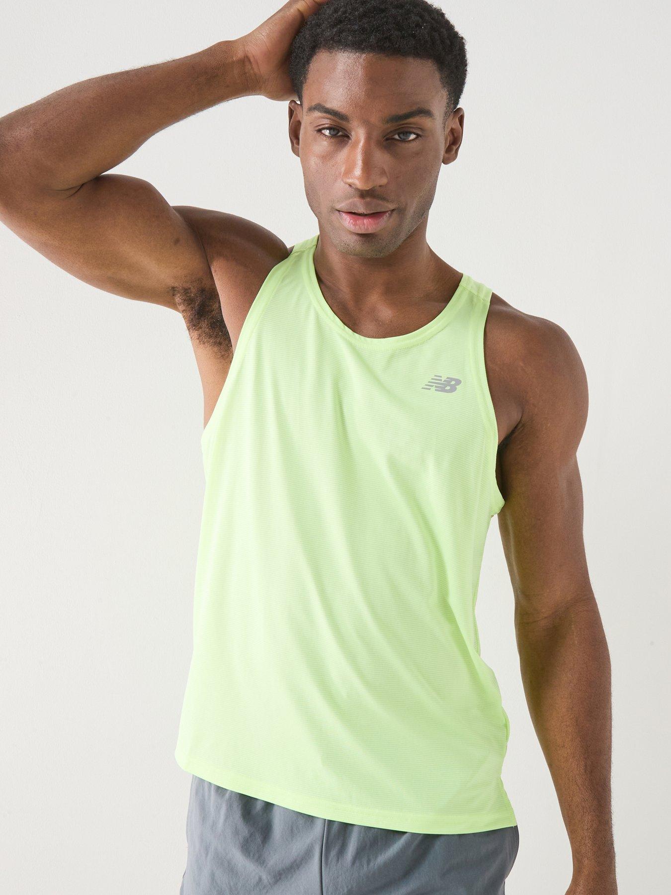 Image 1 of 5 of New Balance Mens Running Sport Essentials Tank - Yellow