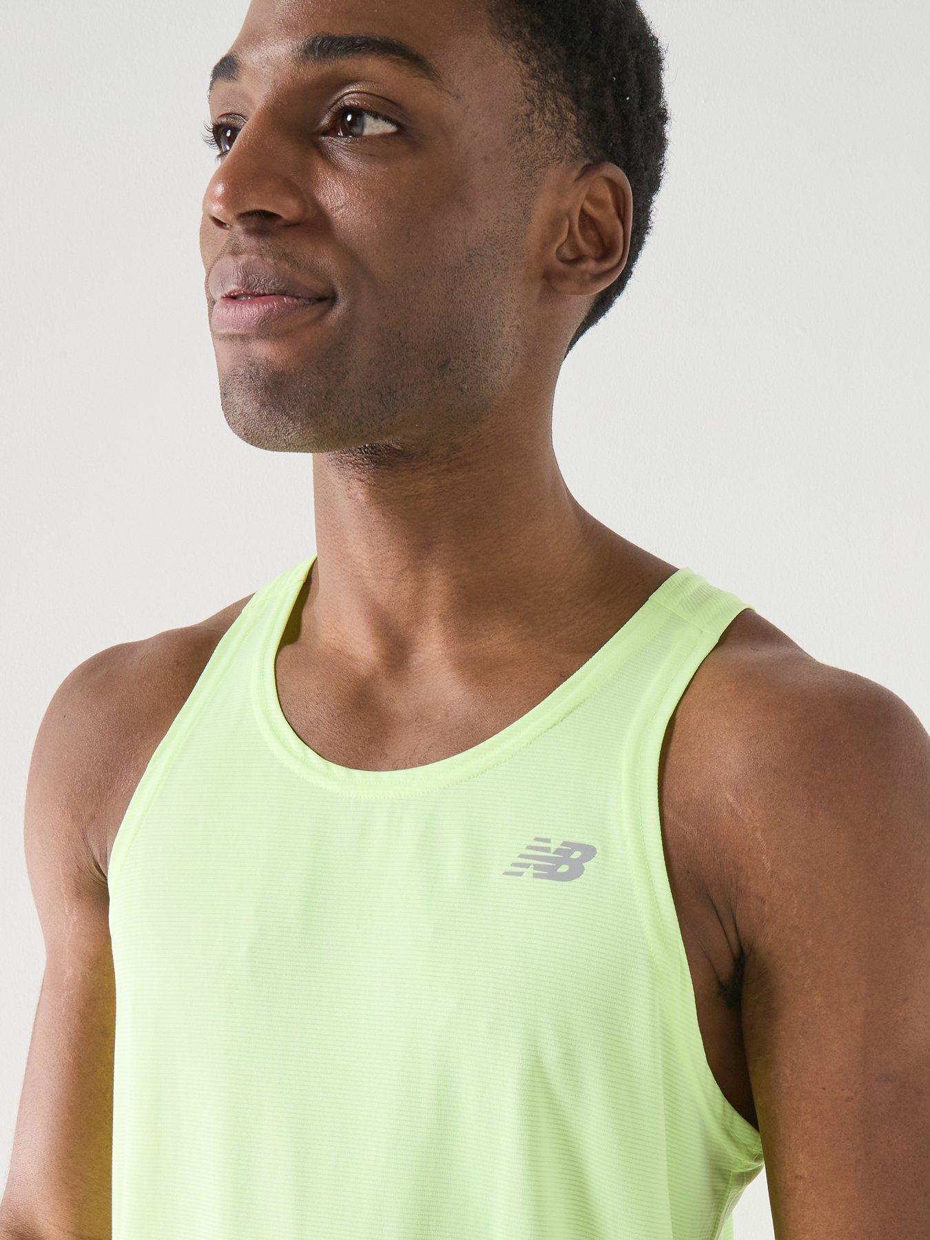 Image 4 of 5 of New Balance Mens Running Sport Essentials Tank - Yellow