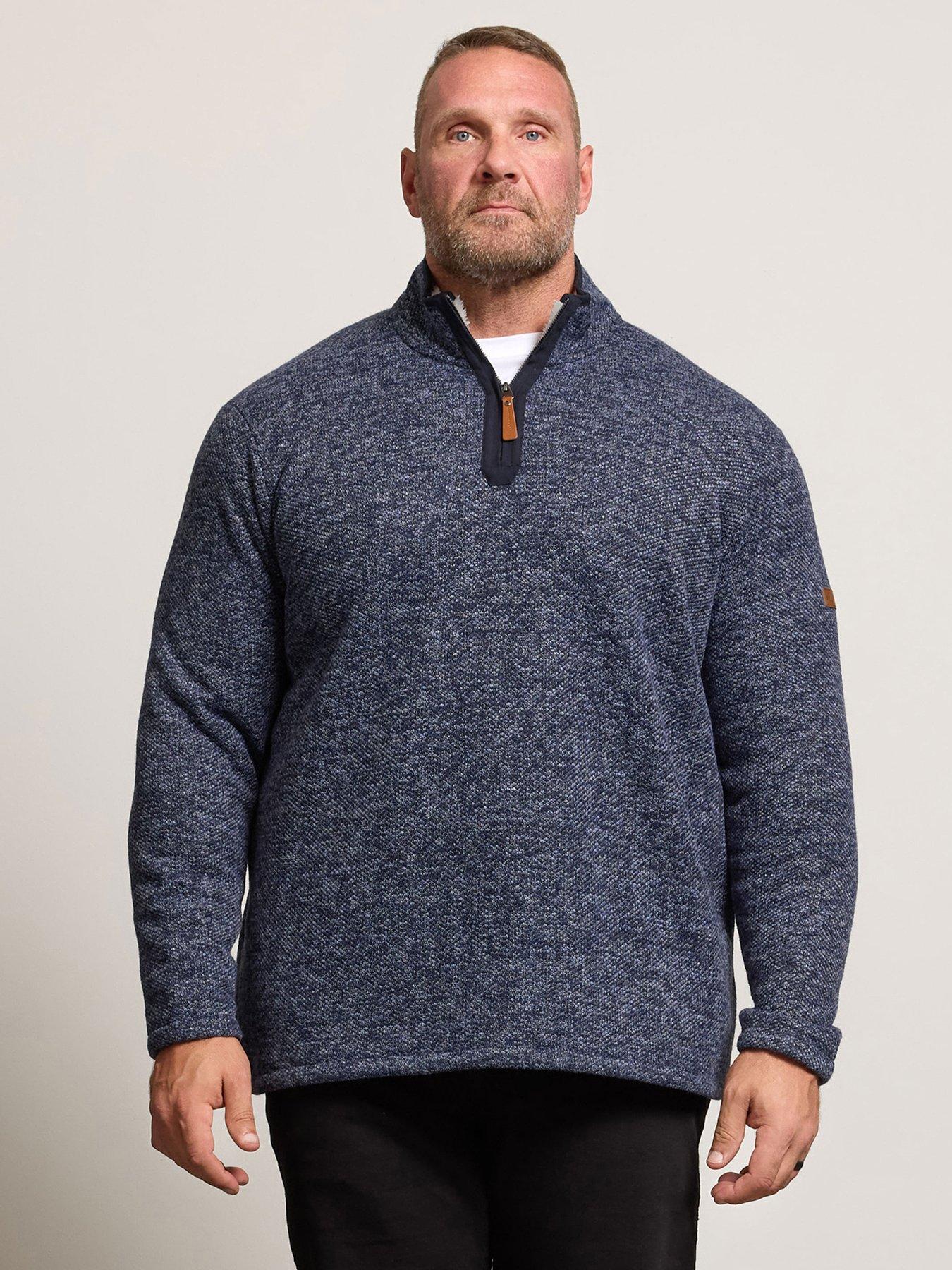 BadRhino Sherpa Lined 1/2 Zip Sweat - Blue