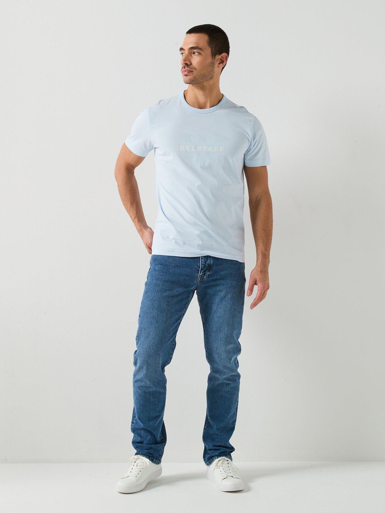 Image 3 of 5 of Belstaff Surface Large Logo T-Shirt - Light Blue