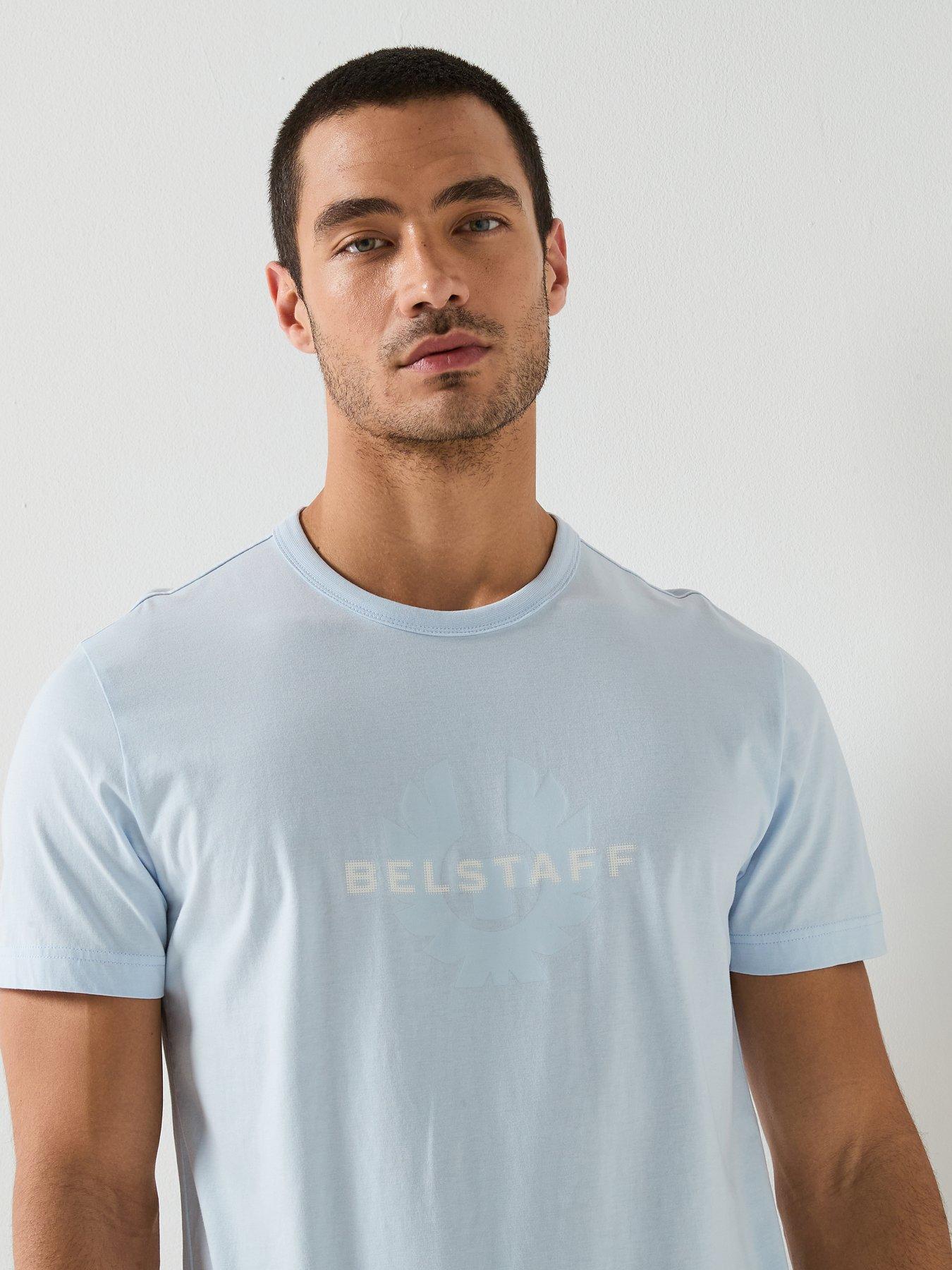 Image 4 of 5 of Belstaff Surface Large Logo T-Shirt - Light Blue