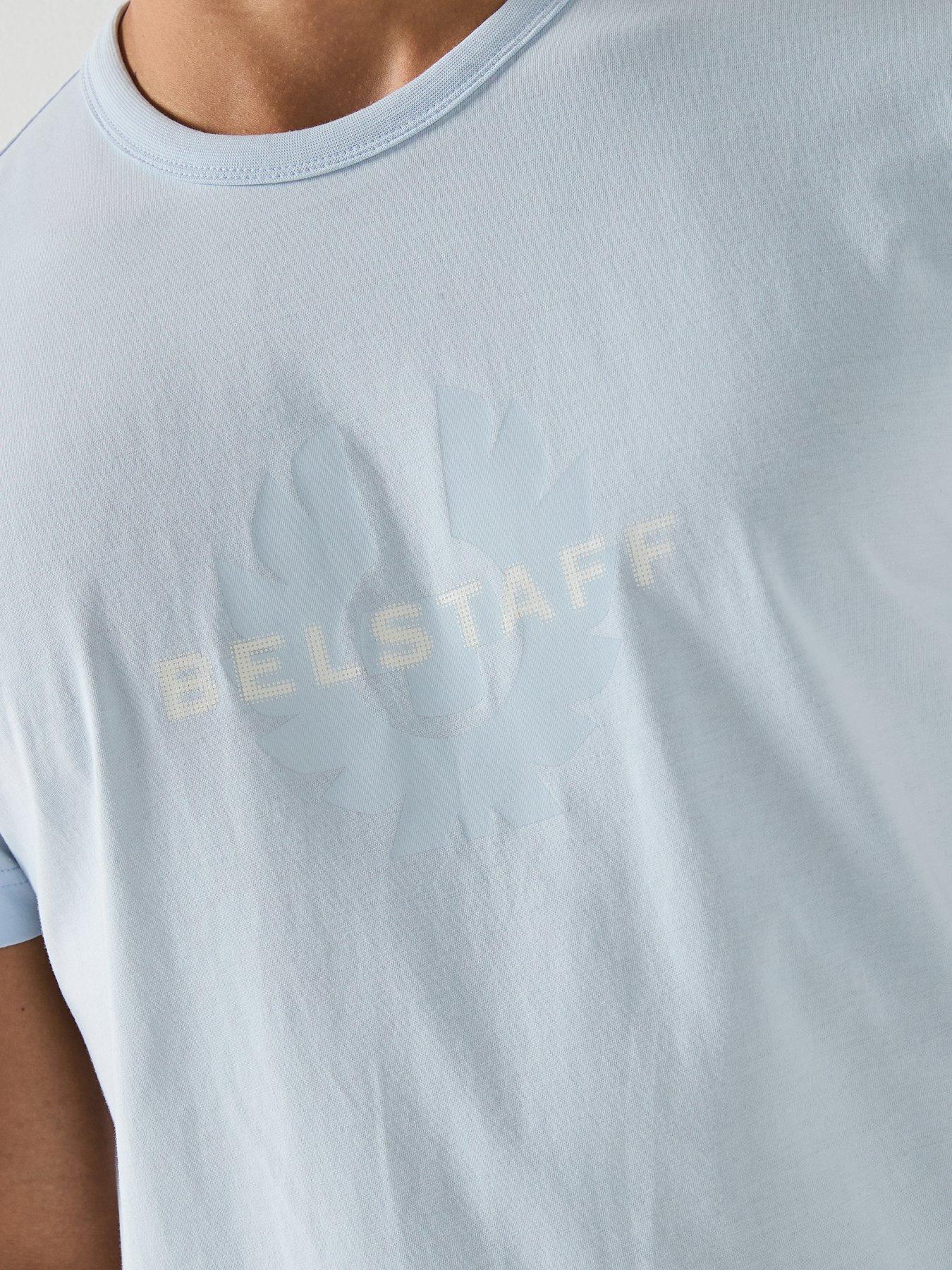 Image 5 of 5 of Belstaff Surface Large Logo T-Shirt - Light Blue