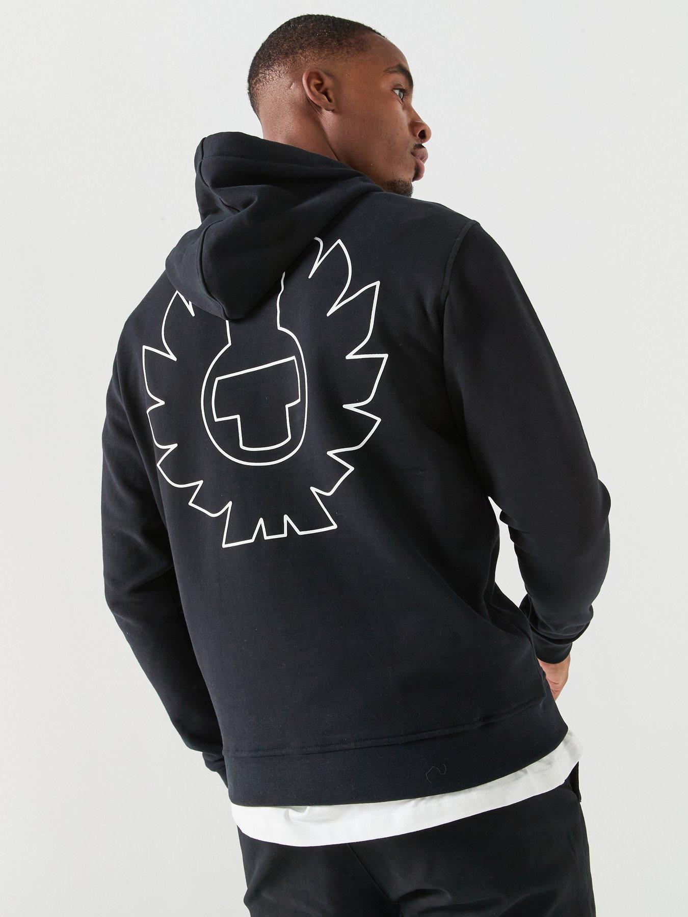 Belstaff Border Large Back Logo Hoodie - Black
