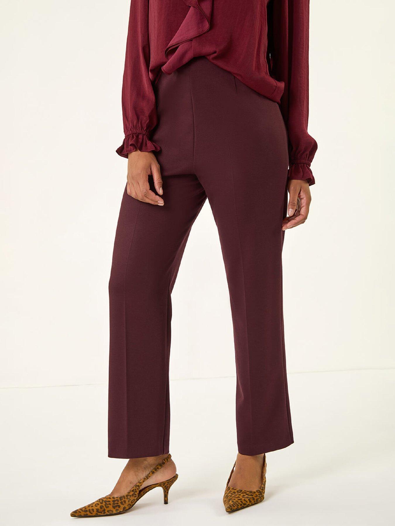 roman-straight-leg-ponte-trouser-wine