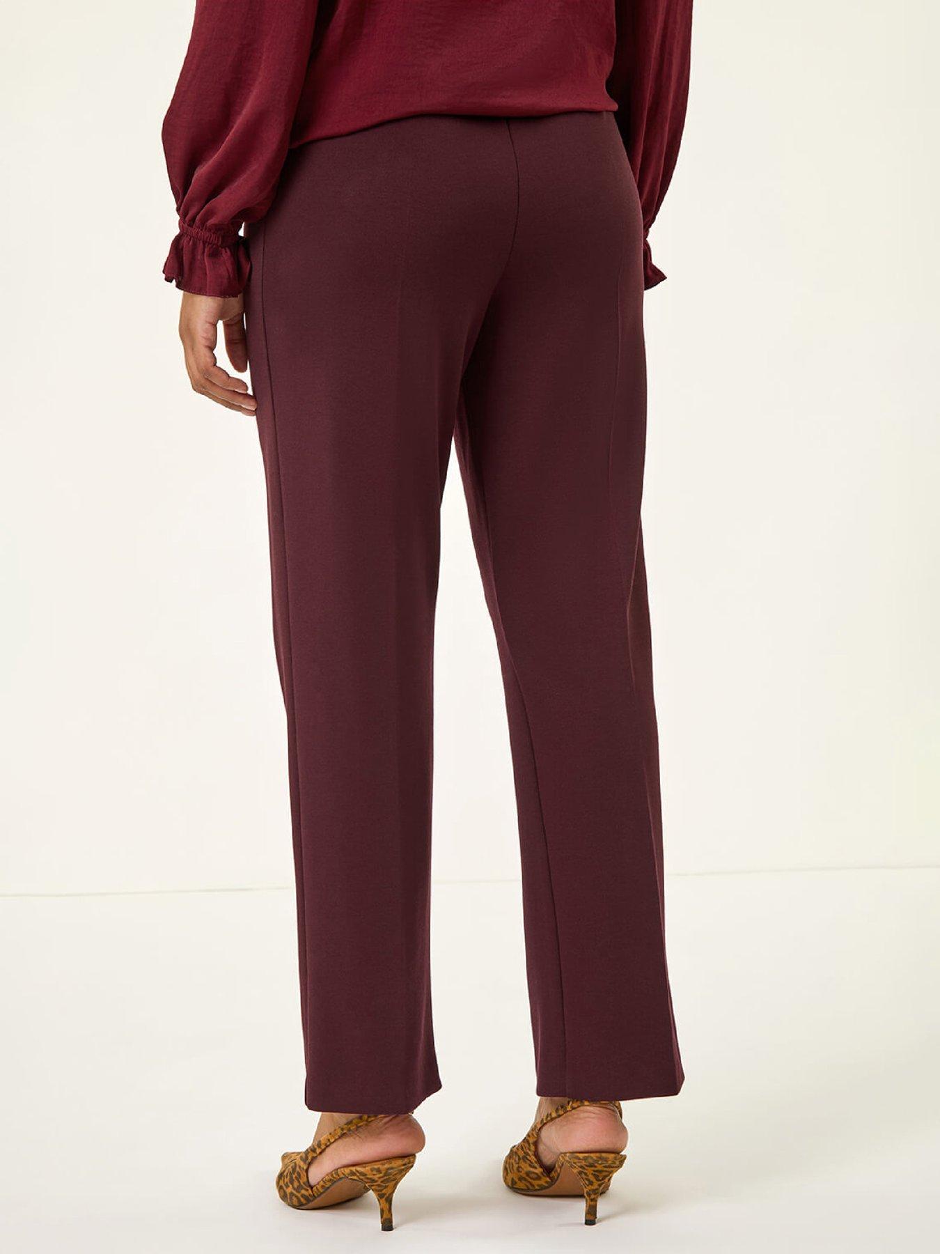 Image 2 of 5 of Roman Straight Leg Ponte Trouser - Wine