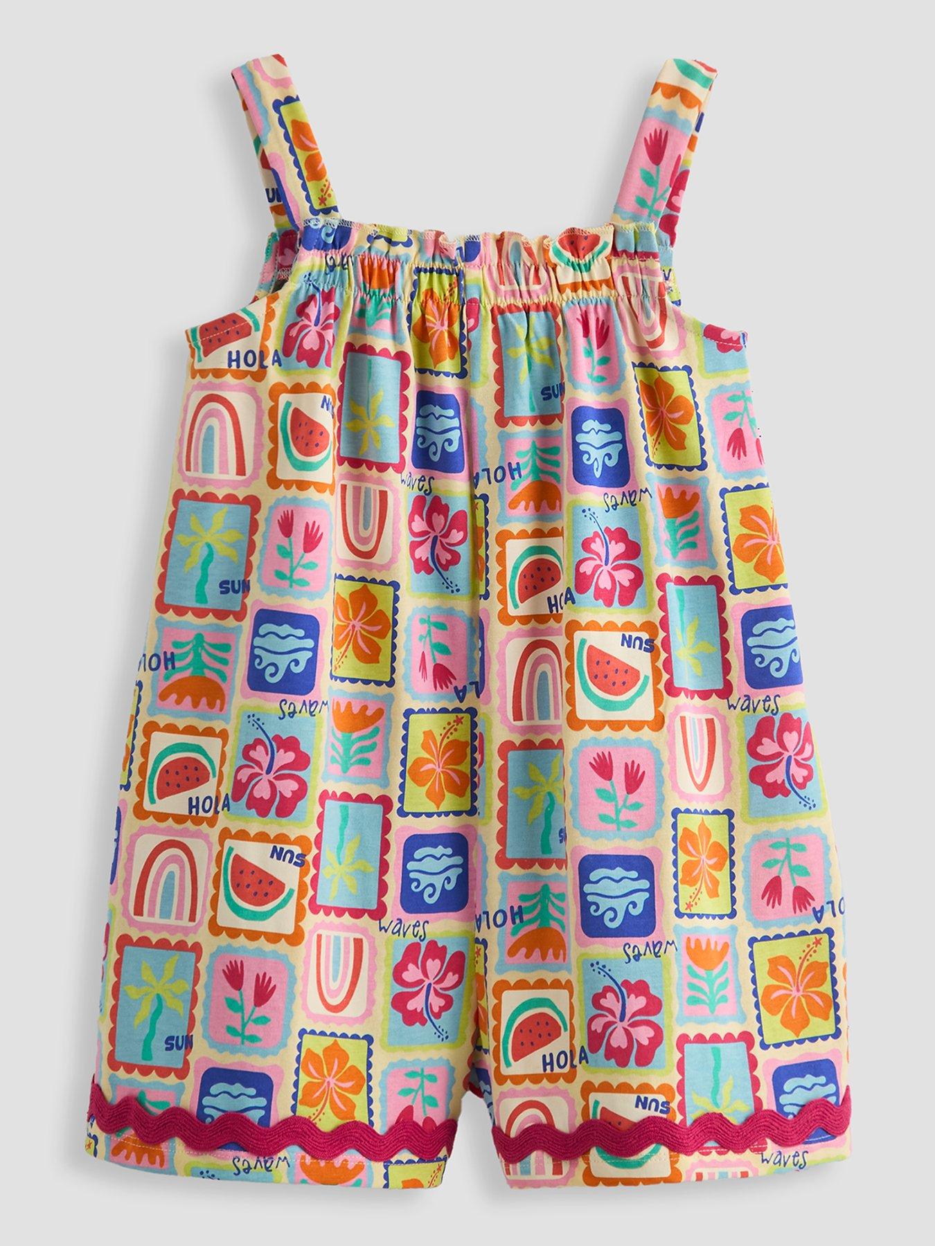 Image 1 of 4 of The Very Collection Girls Printed Playsuit - Print