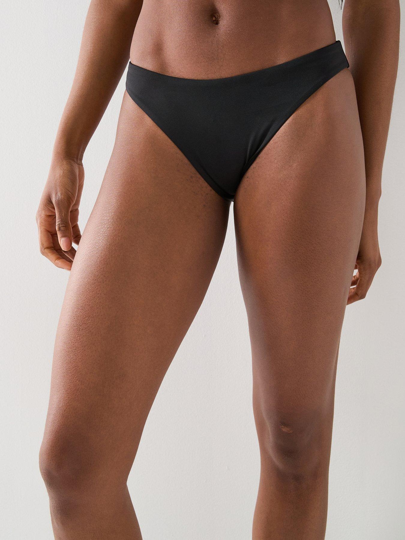 Nike Womens String Bikini Bottom - Black