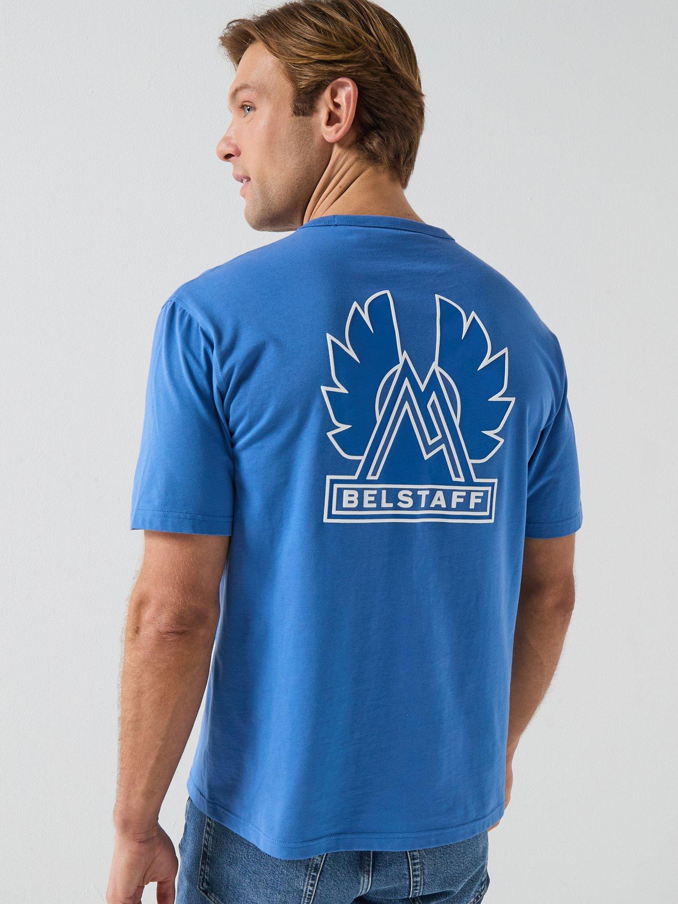 Belstaff Expedition Mountain Logo Back Print T-Shirt - Dark Blue