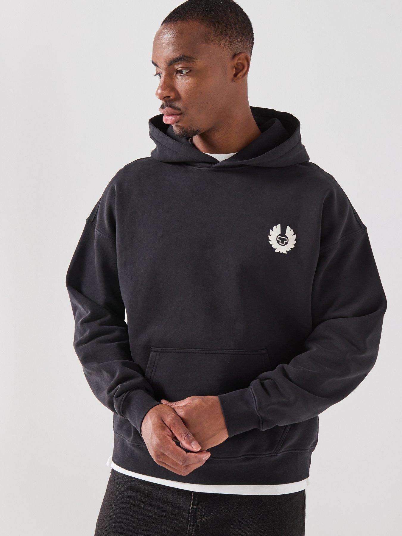Image 1 of 5 of Belstaff Competition Large Back Arch Logo Hoodie - Black