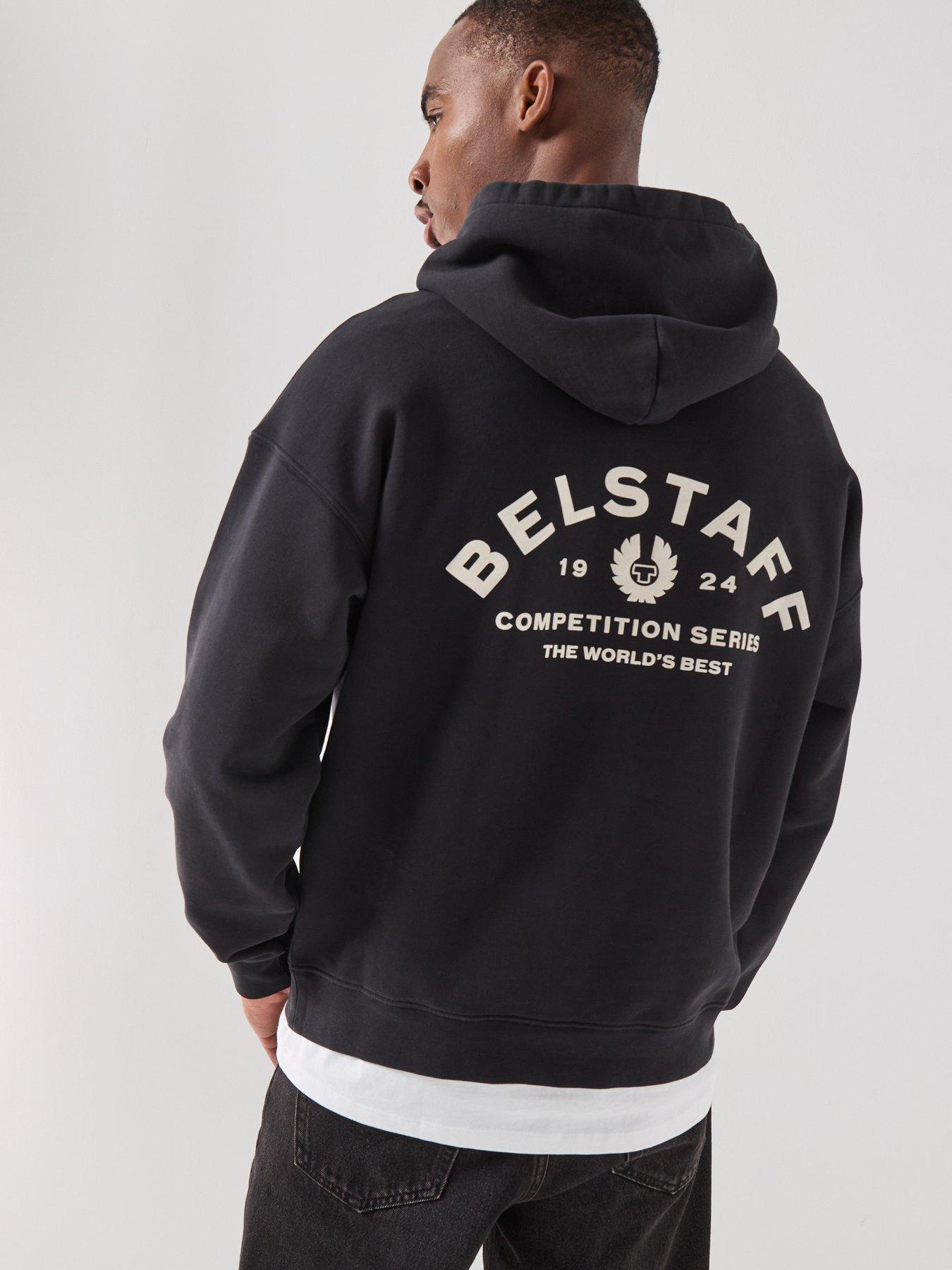Image 2 of 5 of Belstaff Competition Large Back Arch Logo Hoodie - Black