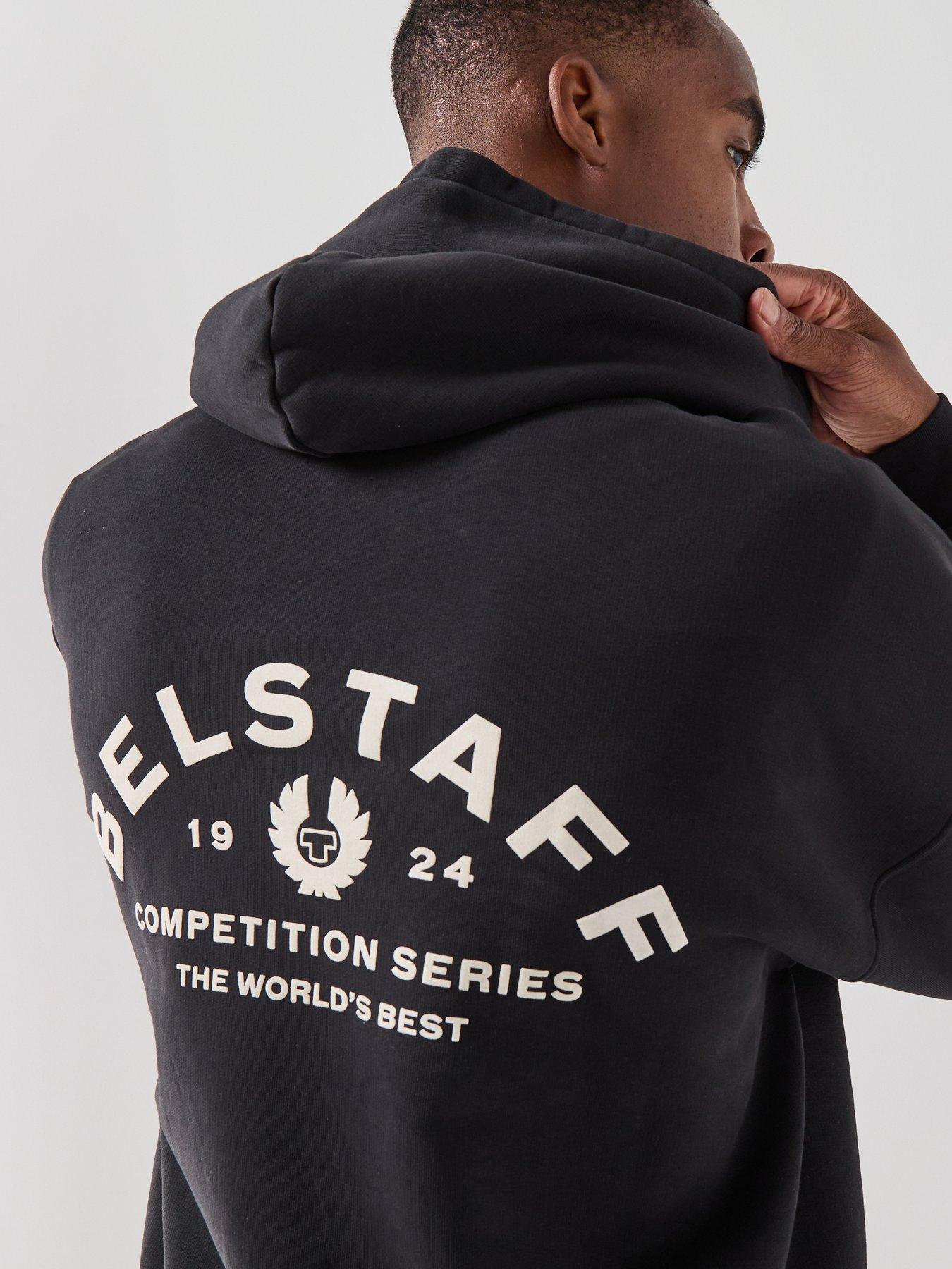 Image 4 of 5 of Belstaff Competition Large Back Arch Logo Hoodie - Black