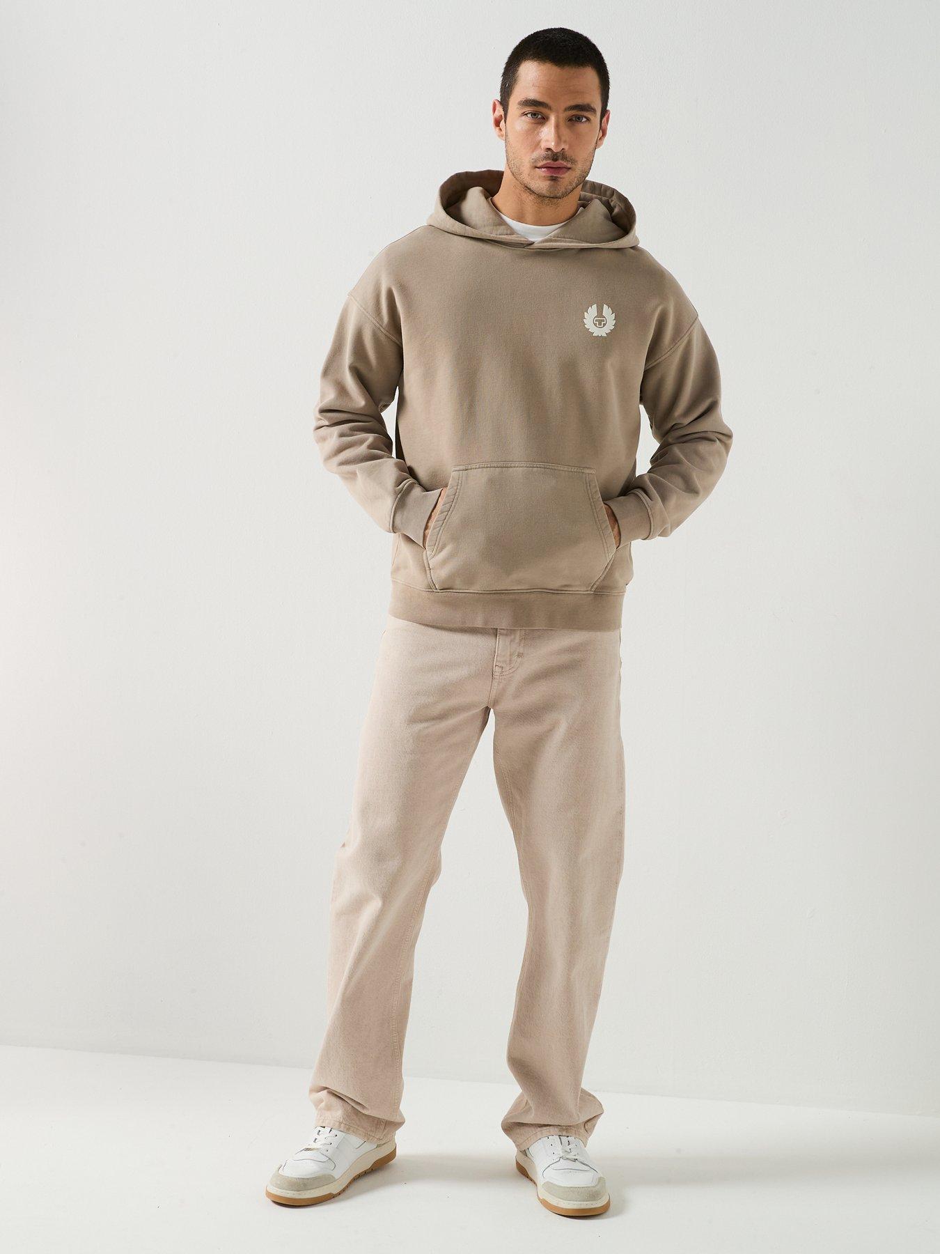 Image 3 of 6 of Belstaff Competition Large Back Arch Logo Hoodie - Dark Beige
