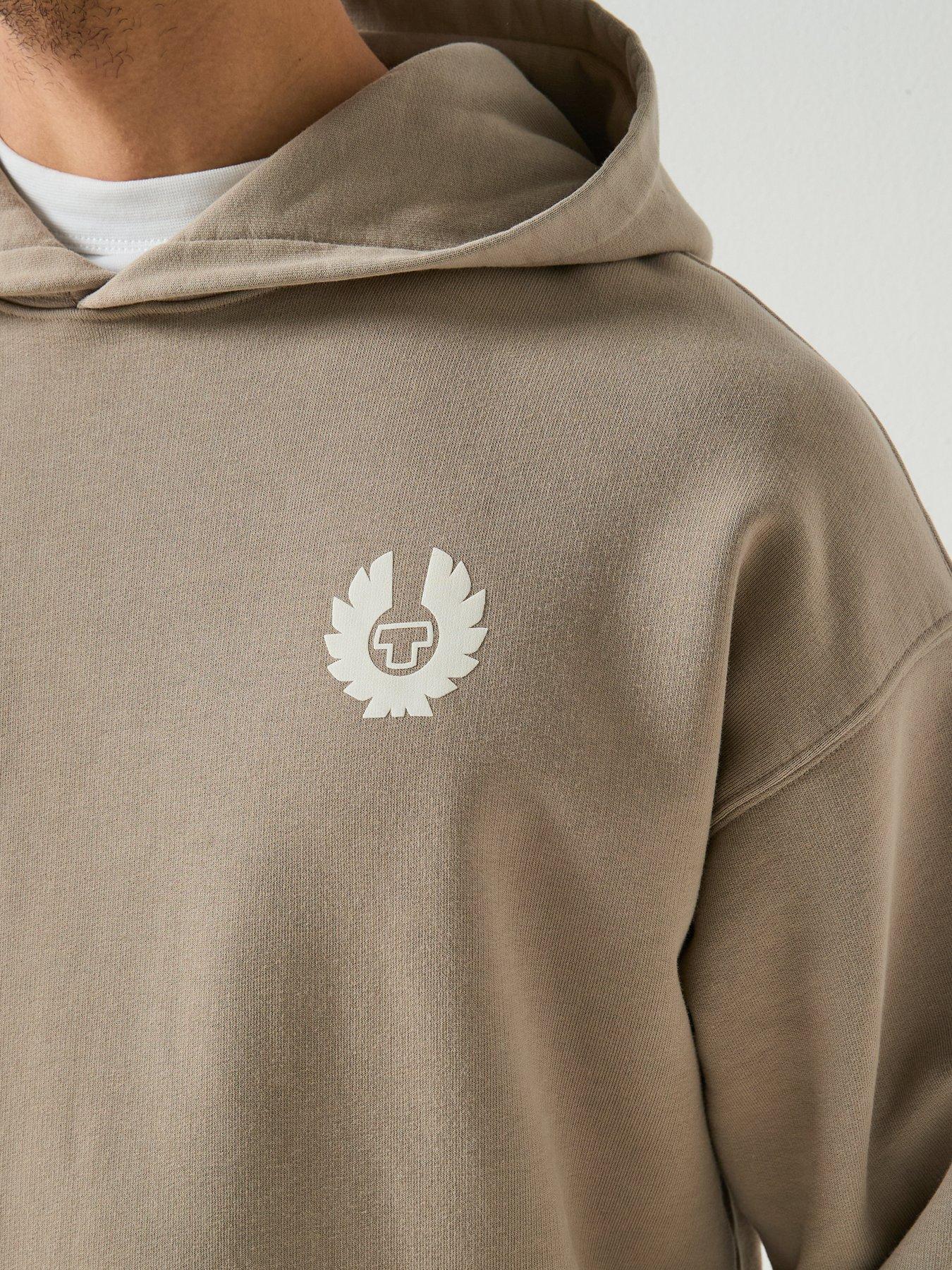 Image 5 of 6 of Belstaff Competition Large Back Arch Logo Hoodie - Dark Beige