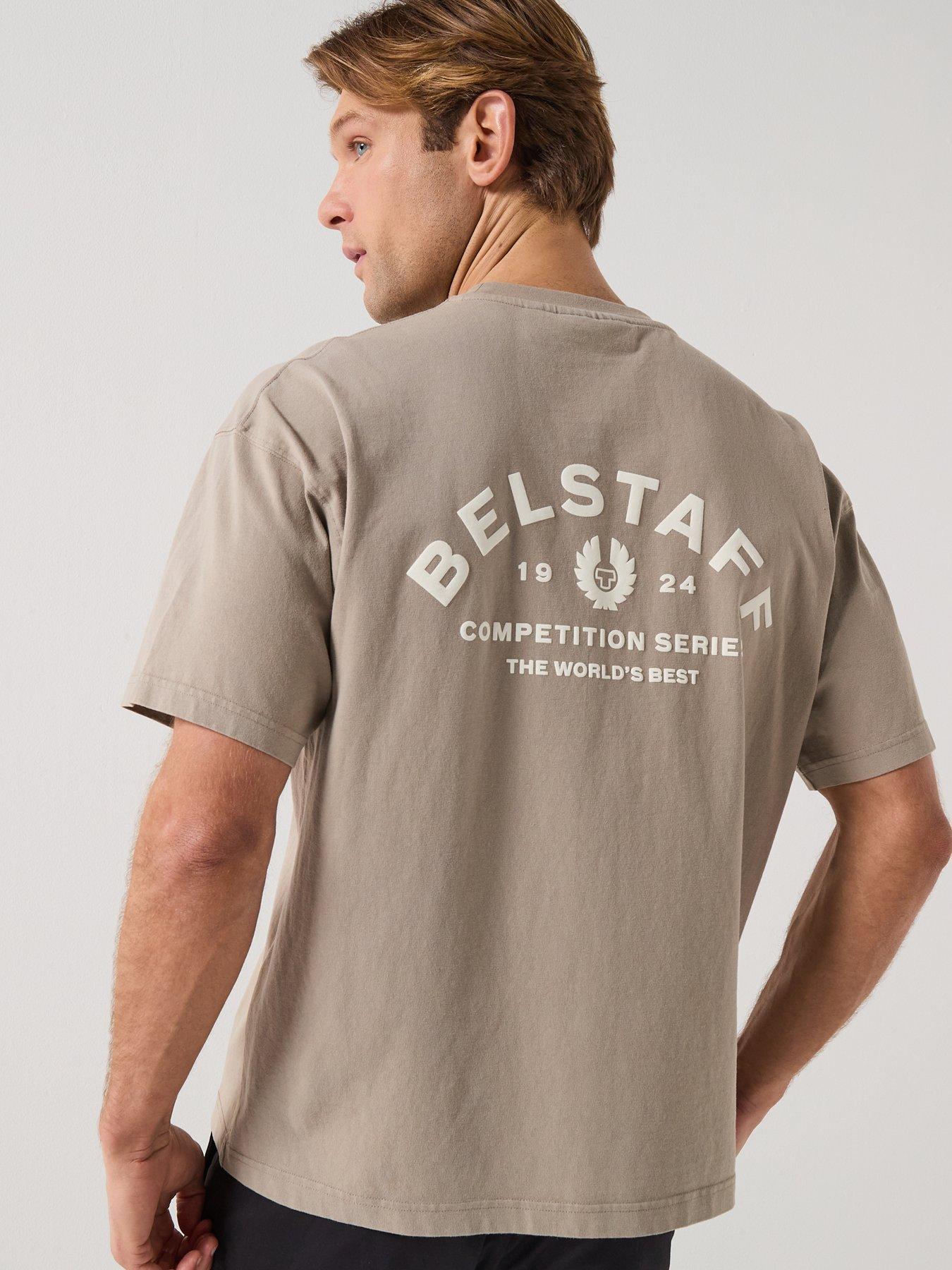 Belstaff Competition Large Back Arch Logo T-Shirt - Dark Beige