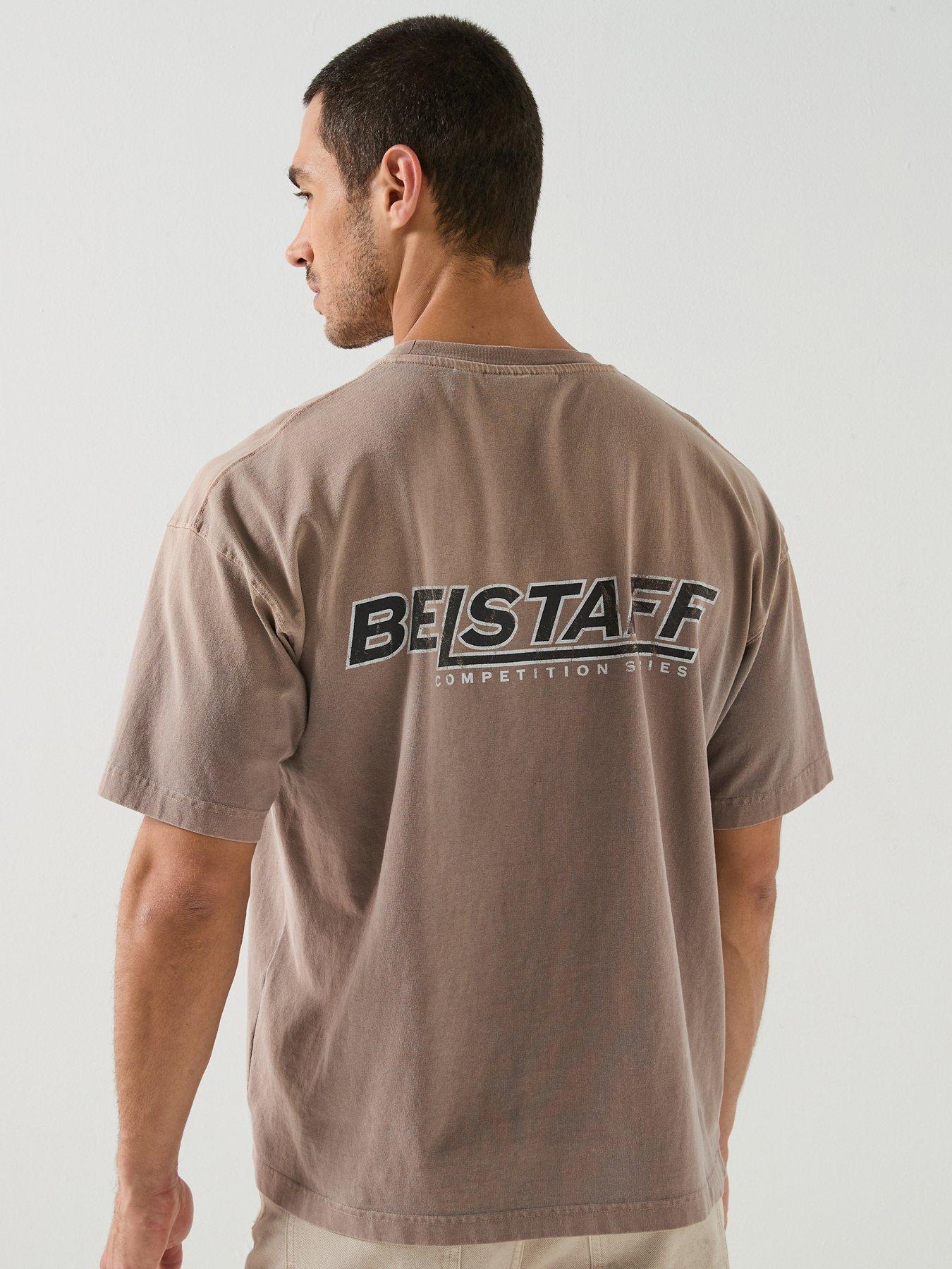 Image 2 of 5 of Belstaff Competition Momentum Script Back Print T-Shirt - Brown