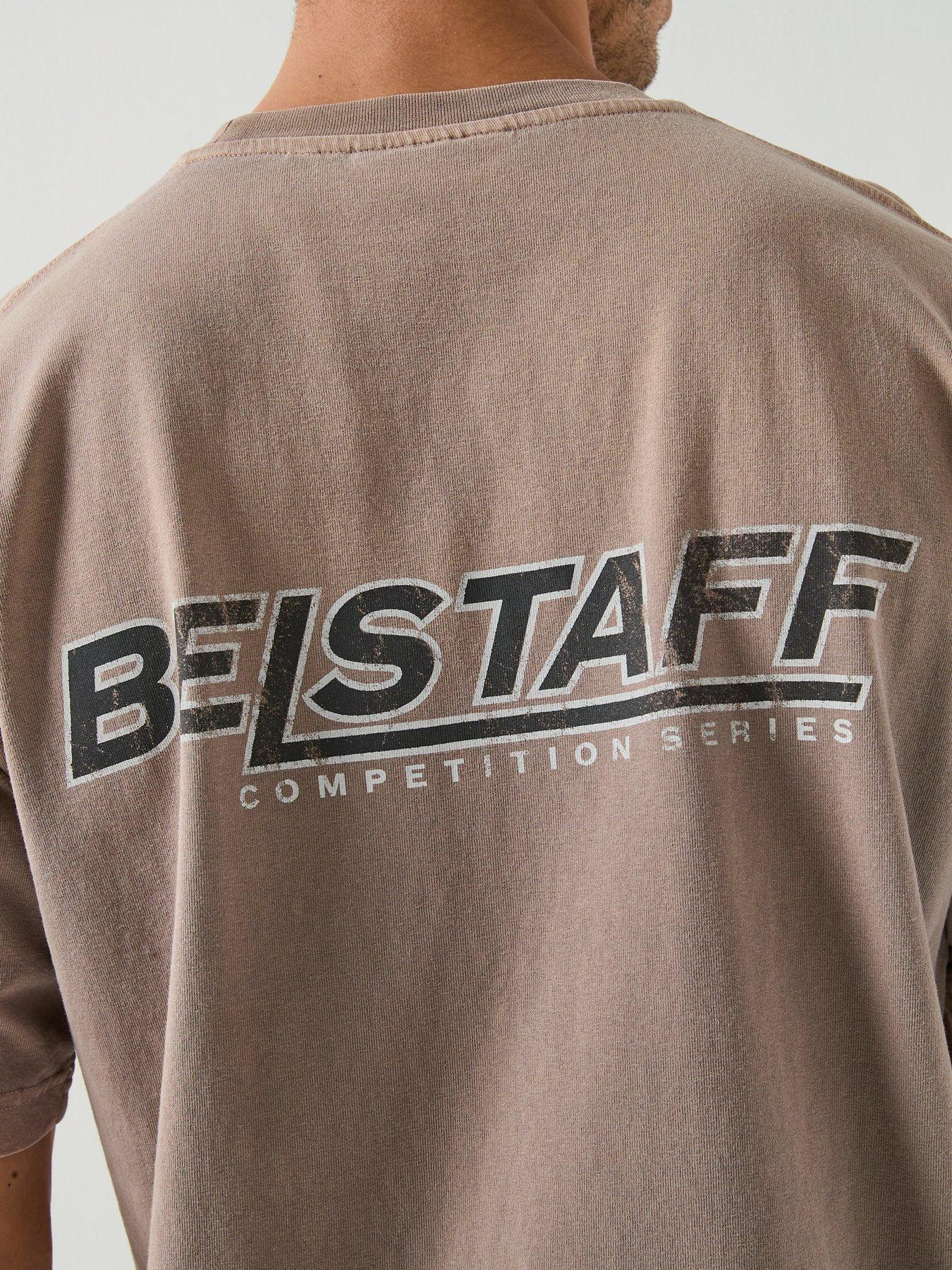Image 4 of 5 of Belstaff Competition Momentum Script Back Print T-Shirt - Brown