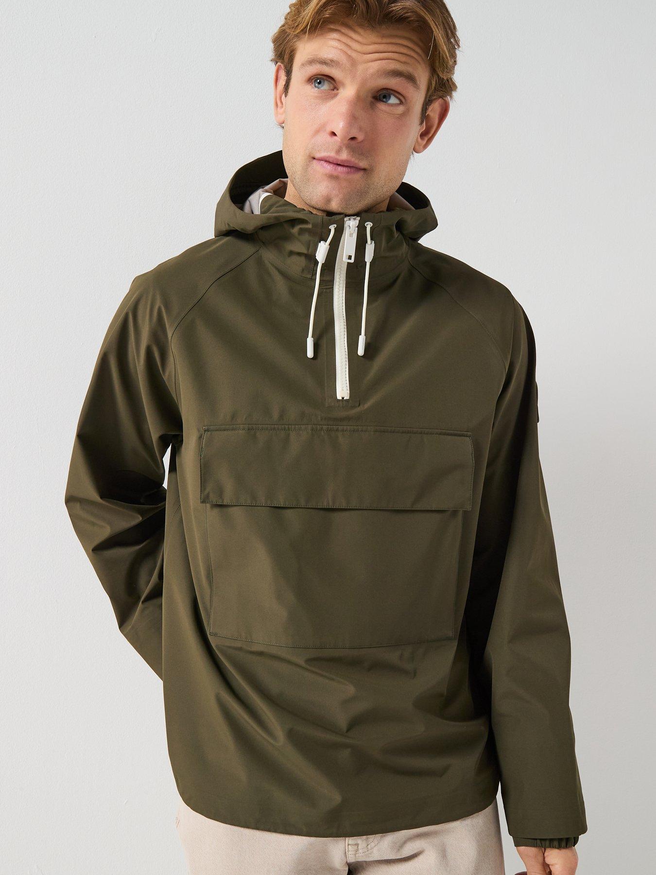  image of belstaff-expedition-eiger-smock-lightweight-pullover-jacket-dark-khaki