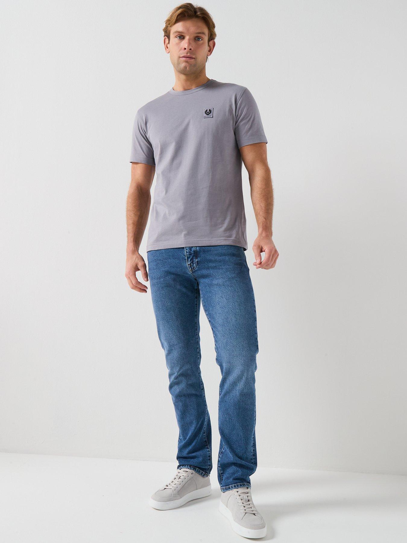  image of belstaff-left-chest-patch-logo-regular-fit-t-shirt-light-blue