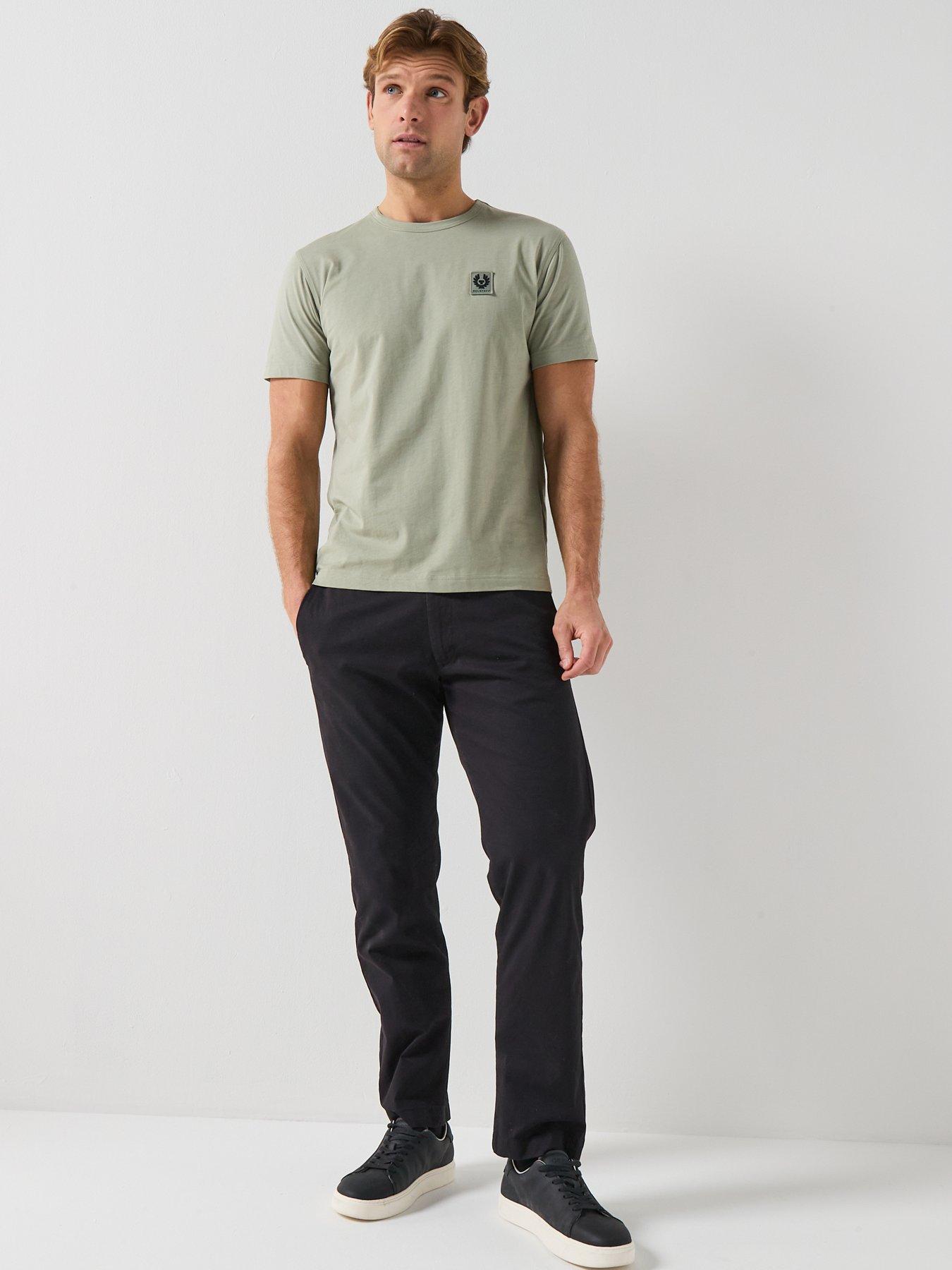Image 3 of 4 of Belstaff Left Chest Patch Logo Regular Fit T-Shirt - Light Green